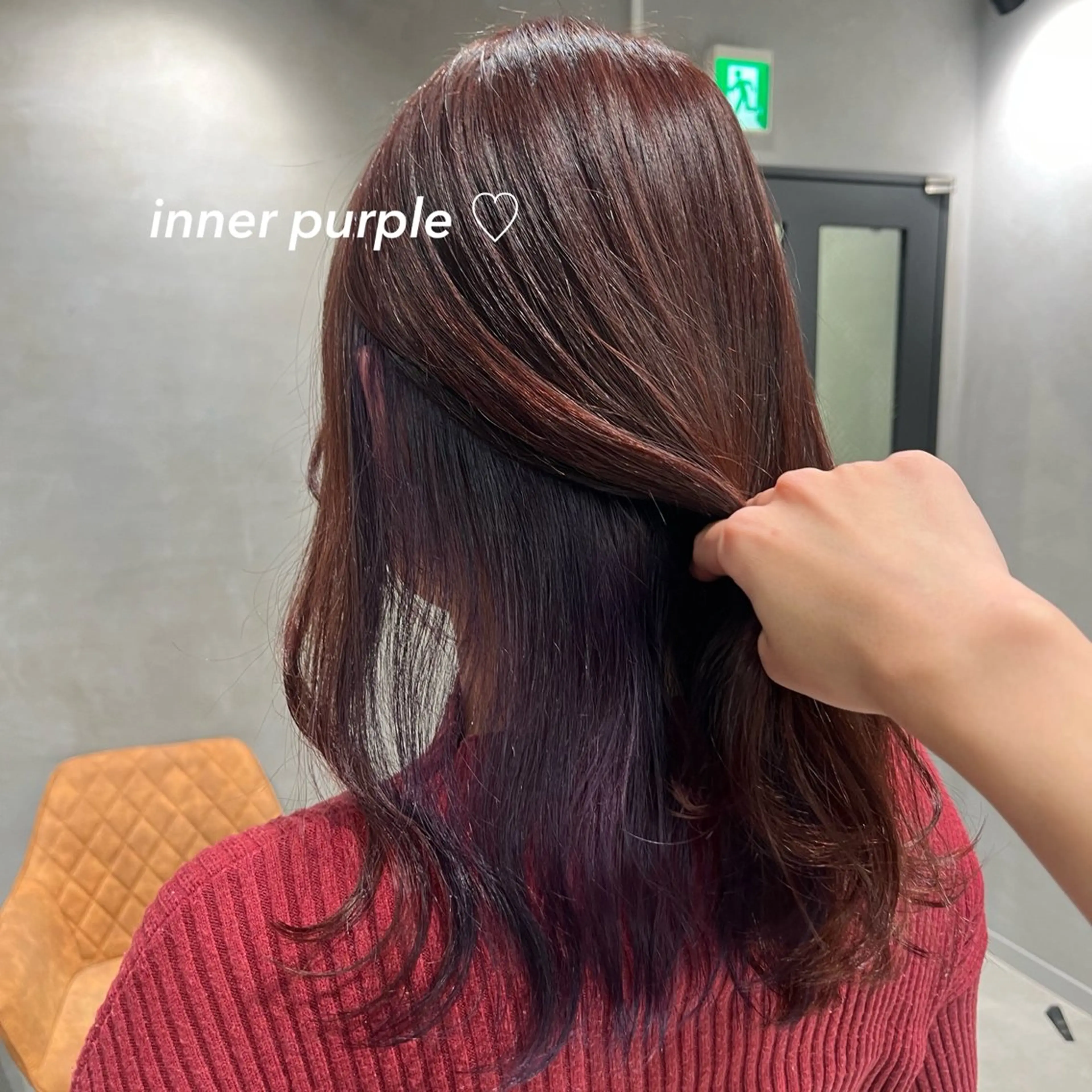 セミロング カラー ブリーチ 透明感カラー パープルカラー カット ヘアカラー インナーカラー🎧♡ ヘアメ🎀くめののヘアスタイル