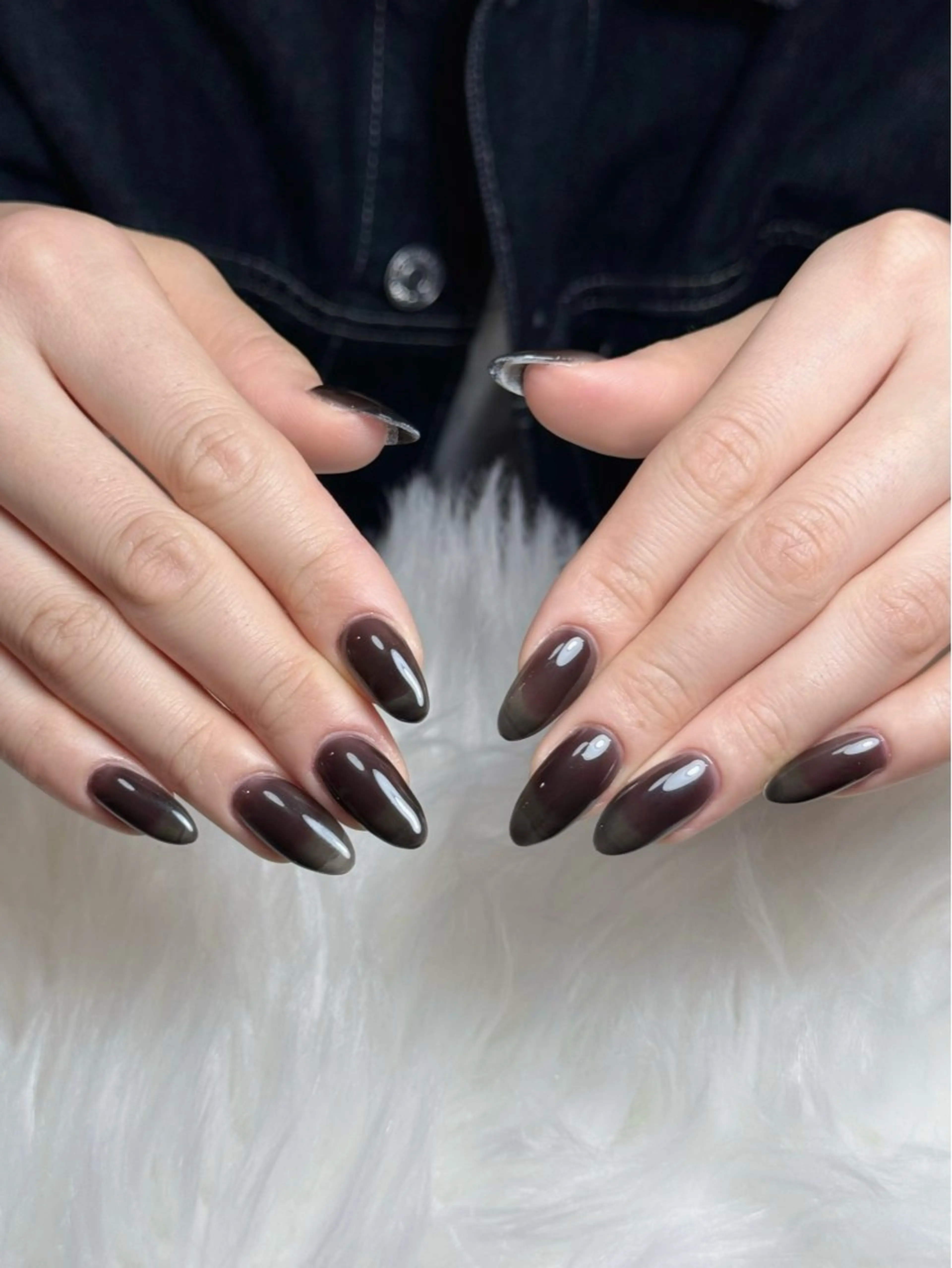 ネイル フレンチネイル ジェルネイル キラキラネイル 韓国ネイル マグネットネイル Julli nail studio所属・Julli NailStudioのネイルデザイン