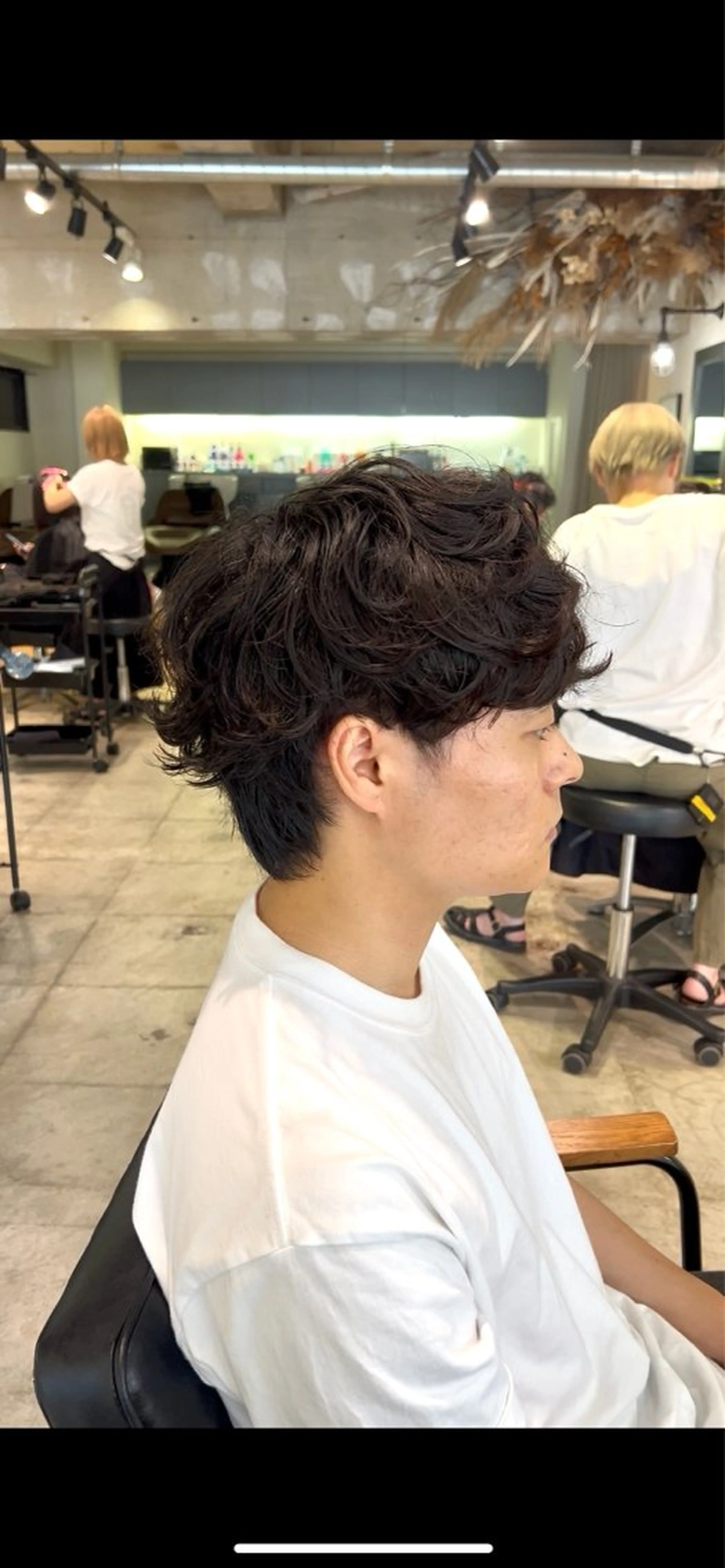 ショート パーマ メンズ メンズパーマ カット パーマ トリートメント メンズ/ケアパーマ/ 毛流れ/木澤 航のヘアスタイル