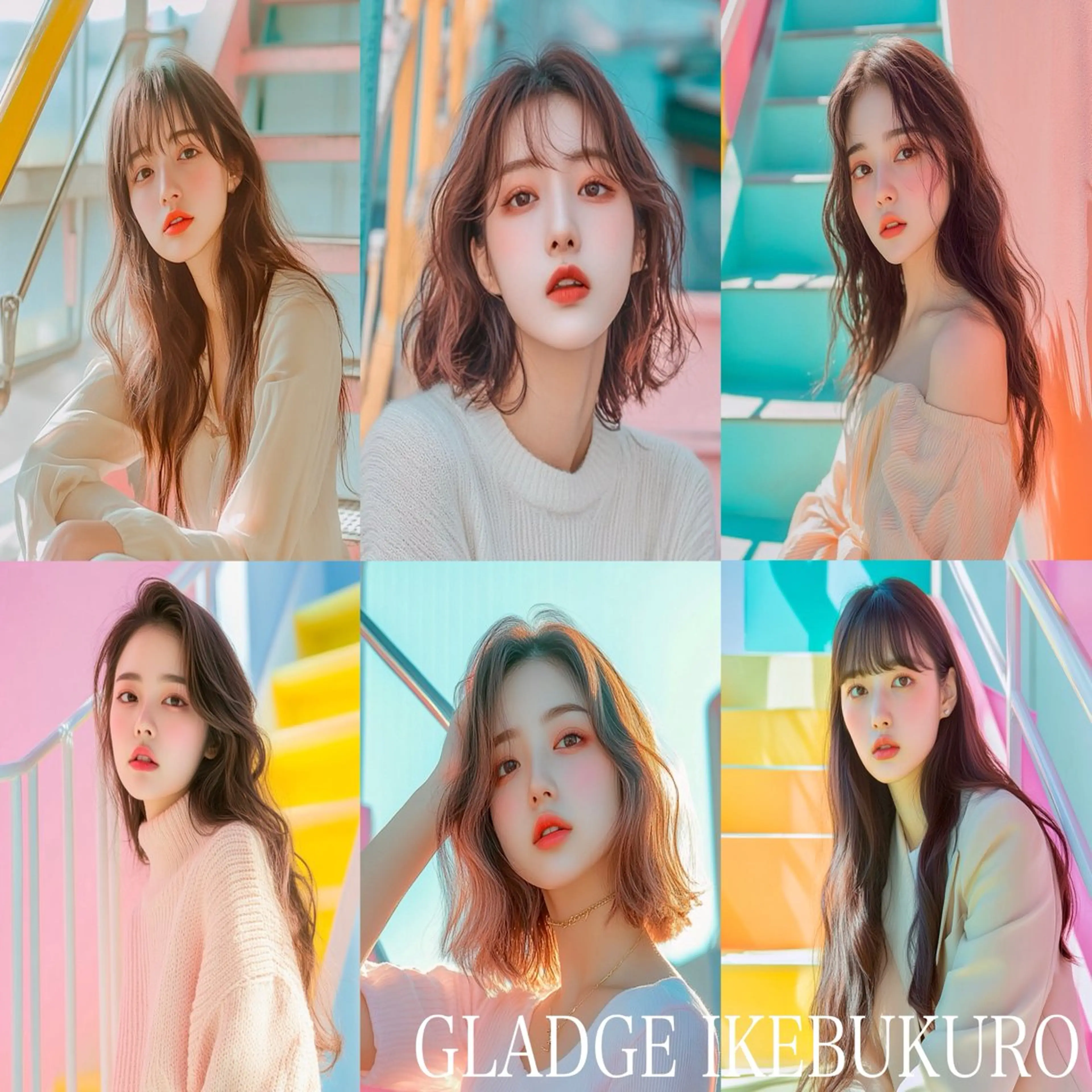 セミロング 池袋/ダブルカラー GLADGE🩵のヘアスタイル