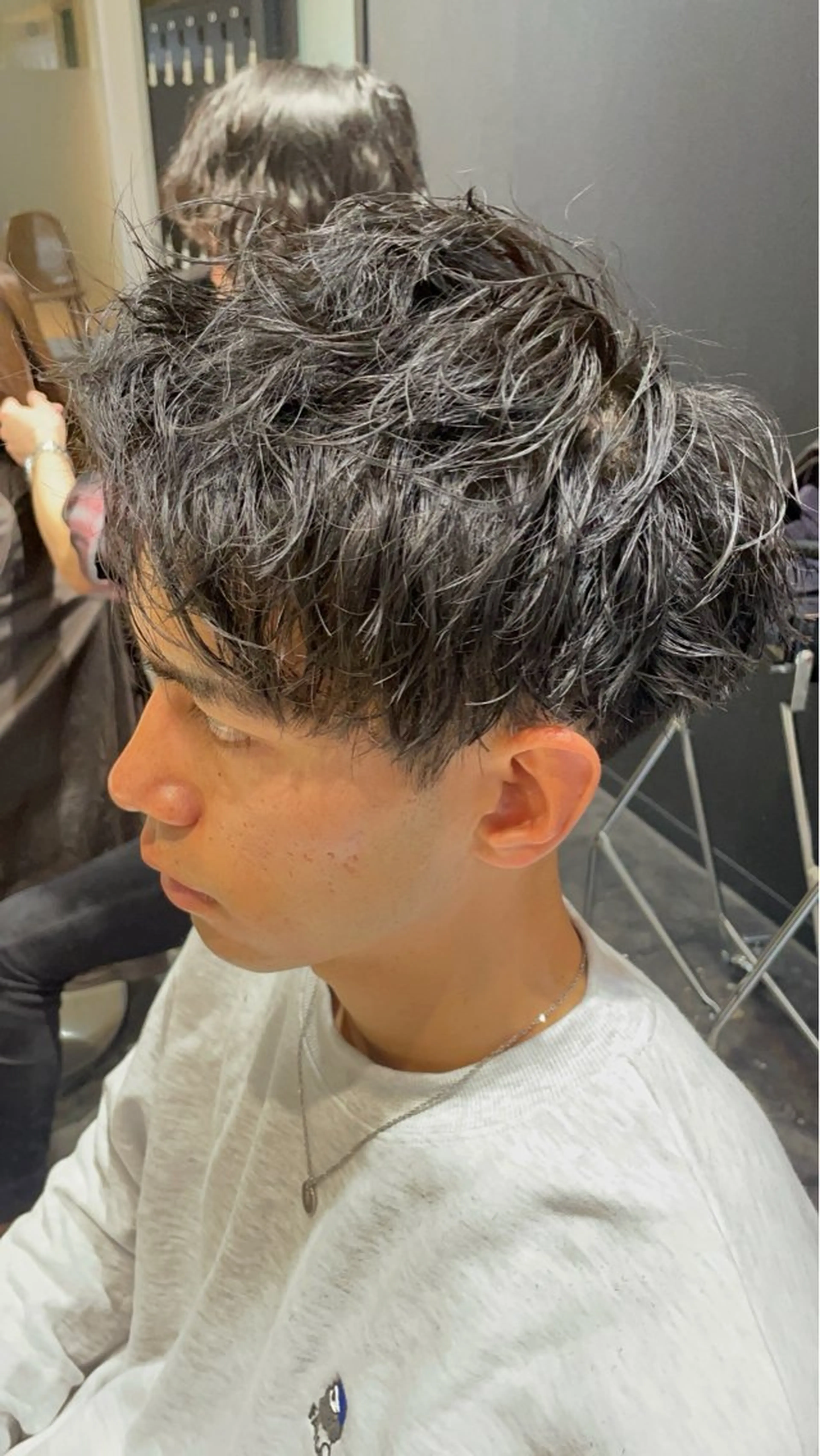 パーマ メンズ カット パーマ 💈神戸メンズ パーマ流基斗💈のヘアスタイル