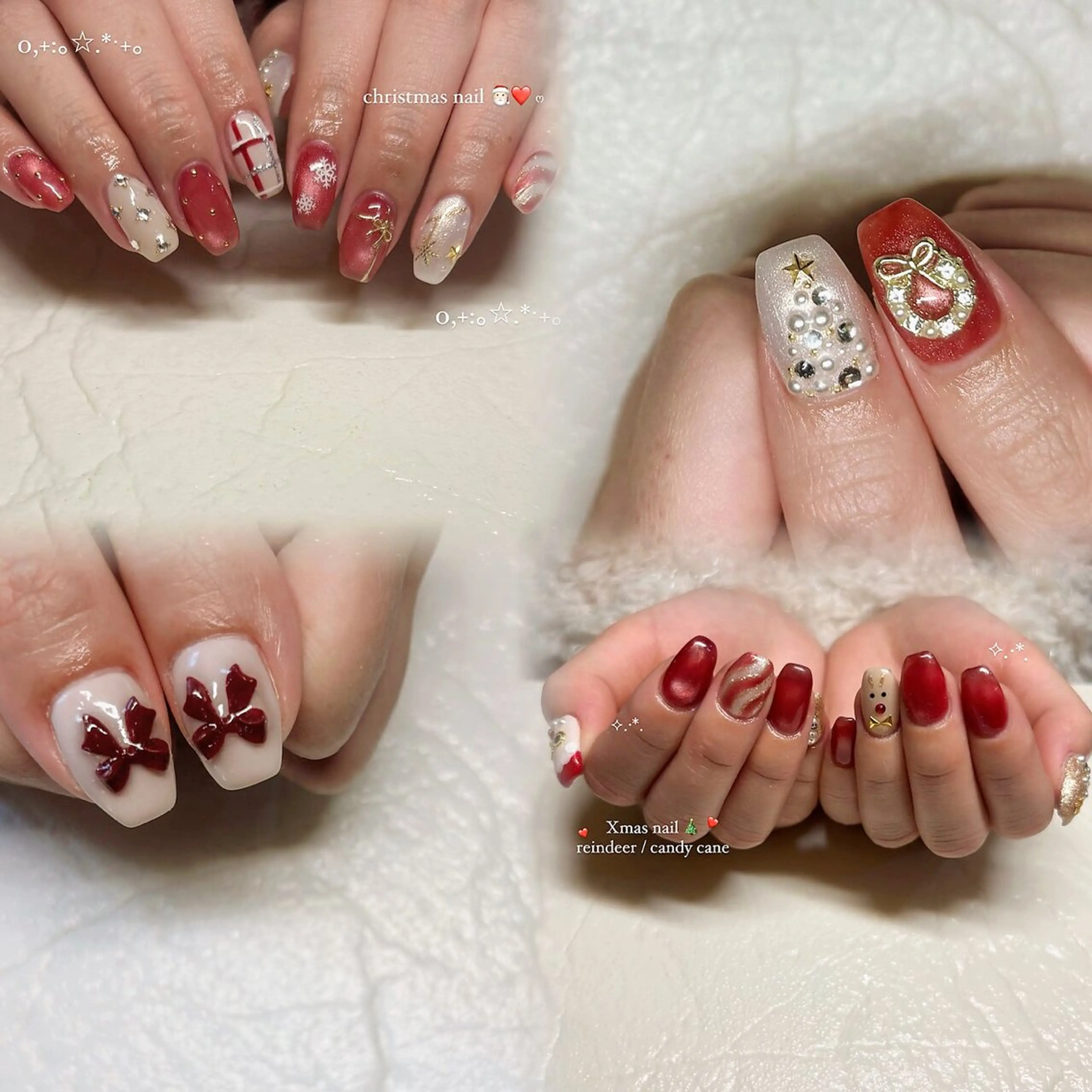 ネイル 冬ネイル クリスマス ハンドネイル Angelique 平形/高崎のネイルデザイン