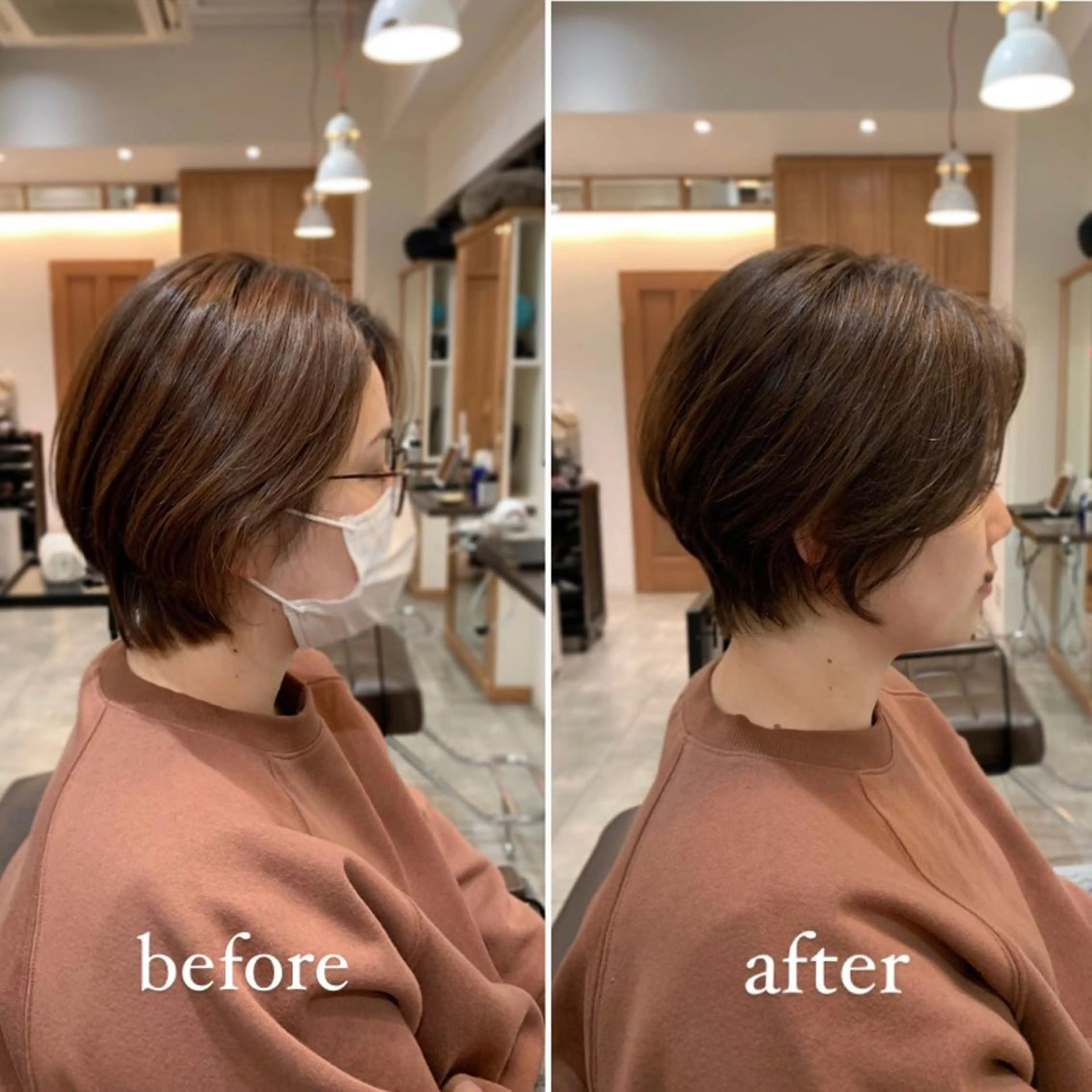 ショート カラー くびれヘア ショートヘア カット ヘアカラー トリートメント 中村 研介のヘアスタイル