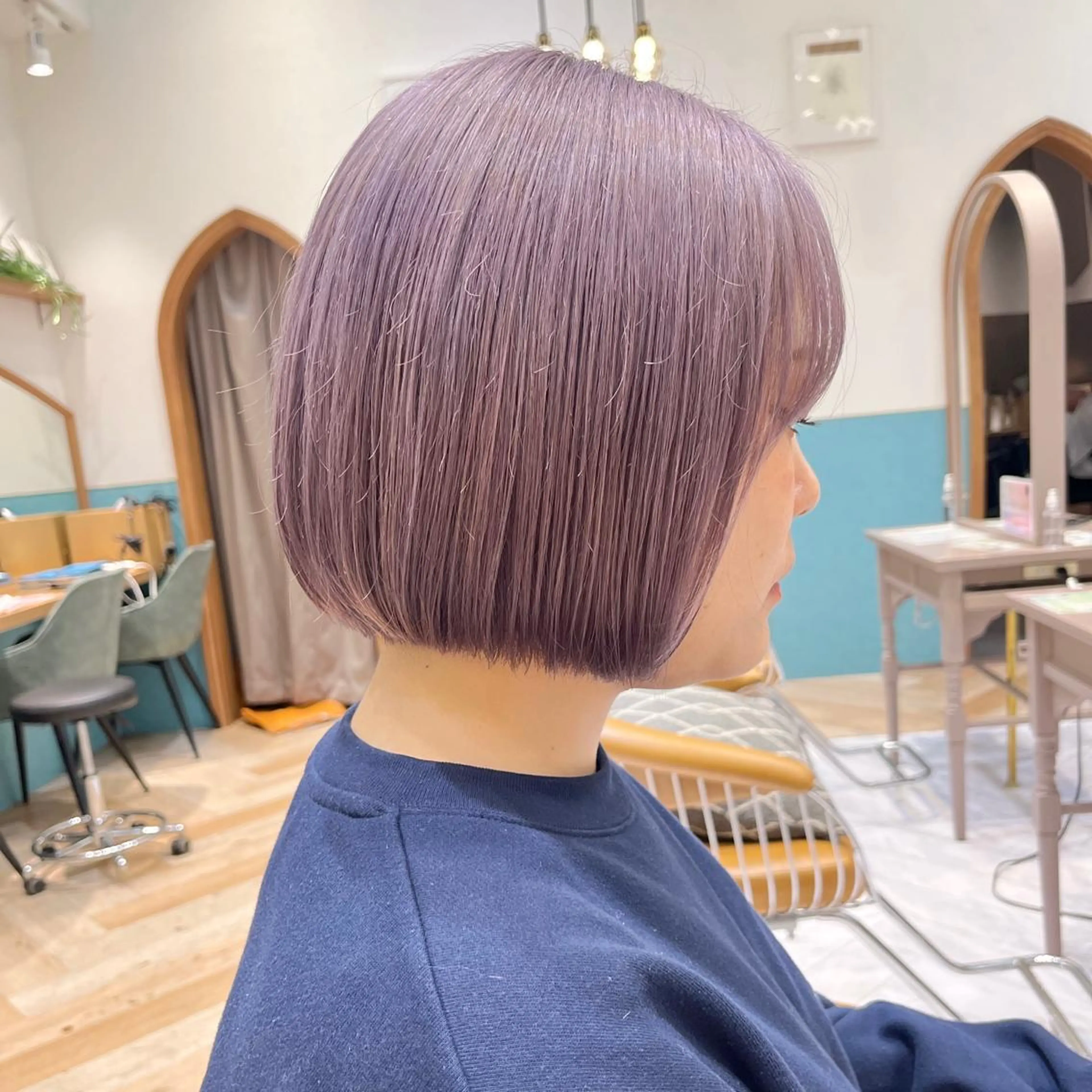 ミディアム カット ヘアカラー トリートメント エリアNo.1ボブ 💟Nanatsuのヘアスタイル