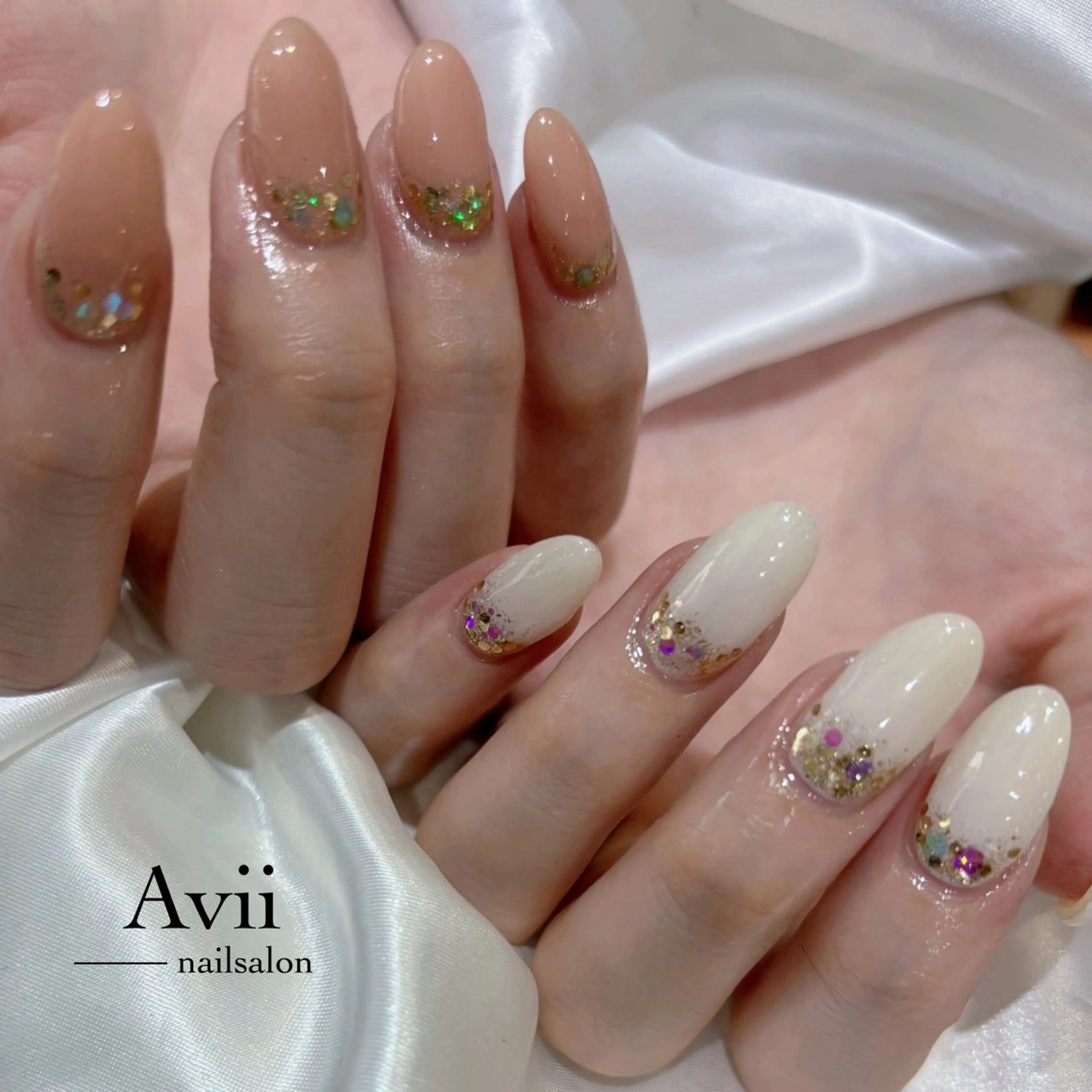 ネイル キラキラネイル ラメ(グリッター) ワンカラーネイル acero + hair&eyelash 幸手店【アチェロ】所属・うるつやネイル🫧 Amiのネイルデザイン