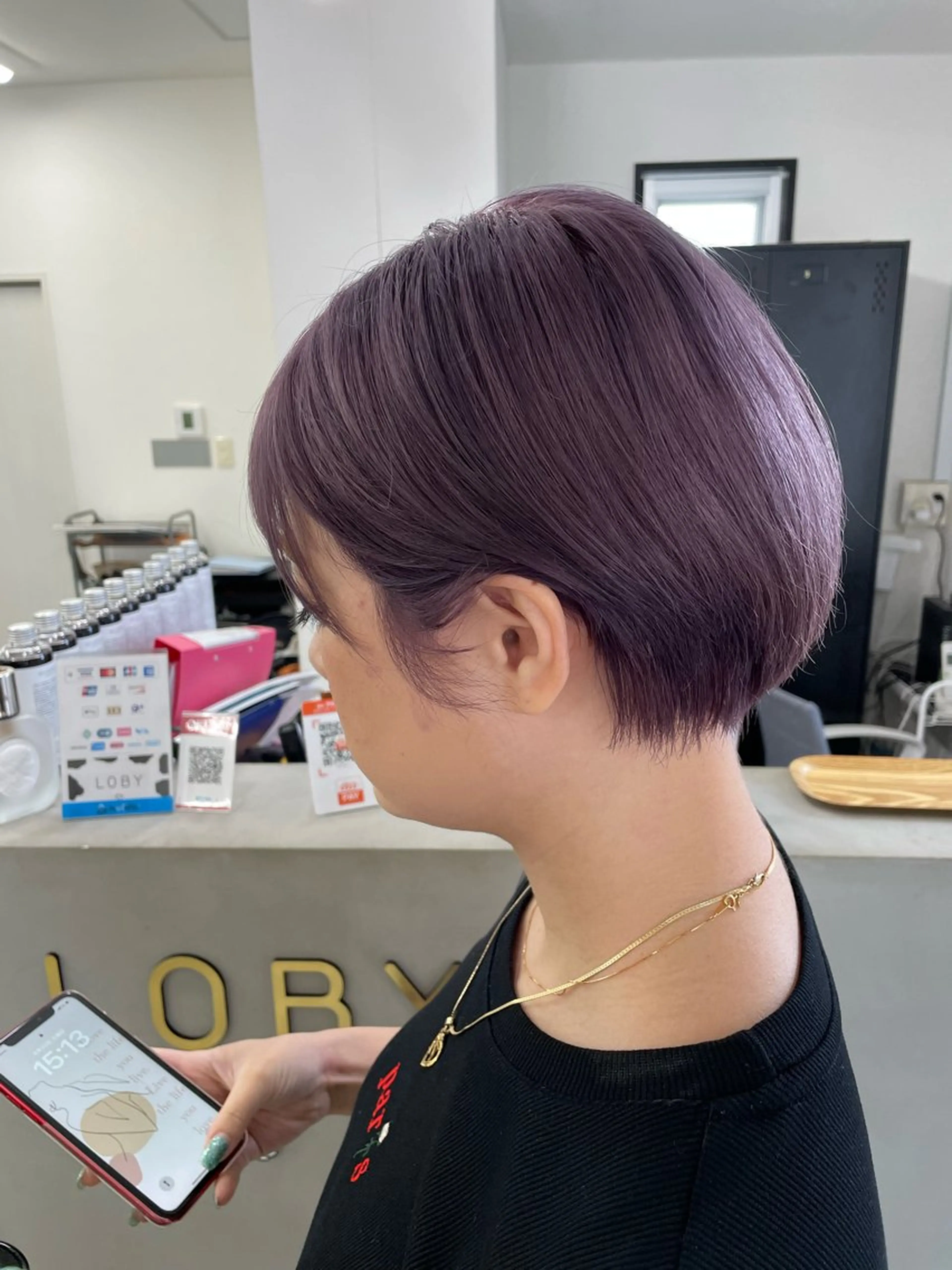 ショート カラー ピンクカラー ピンクパープル パープルカラー LOBY浦添店所属・LOBY浦添店 NABEのその他イメージ