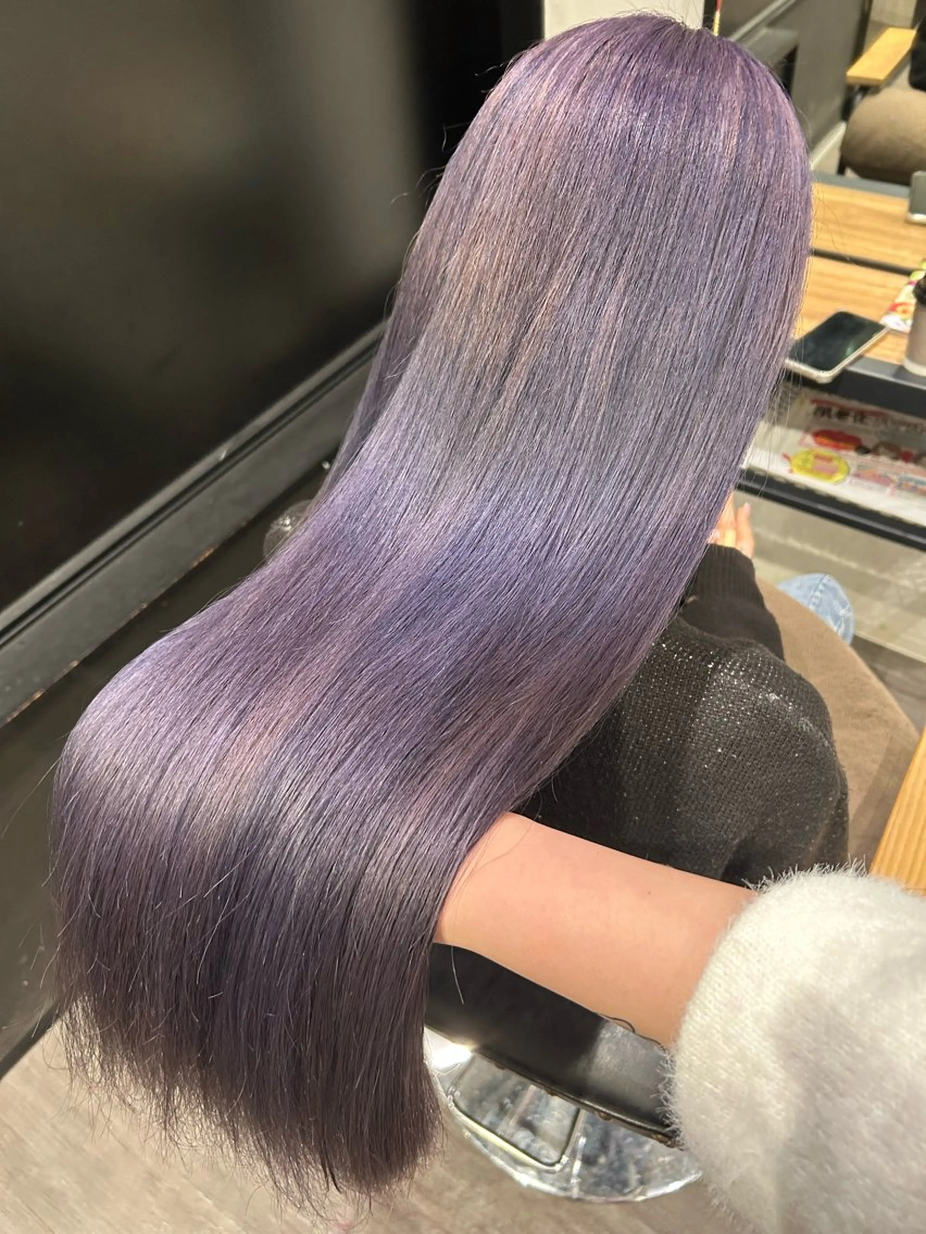 ロング カラー 透明感カラー パープルカラー ヘアカラー トリートメント カラーリスト💟草間 紫音💟のヘアスタイル