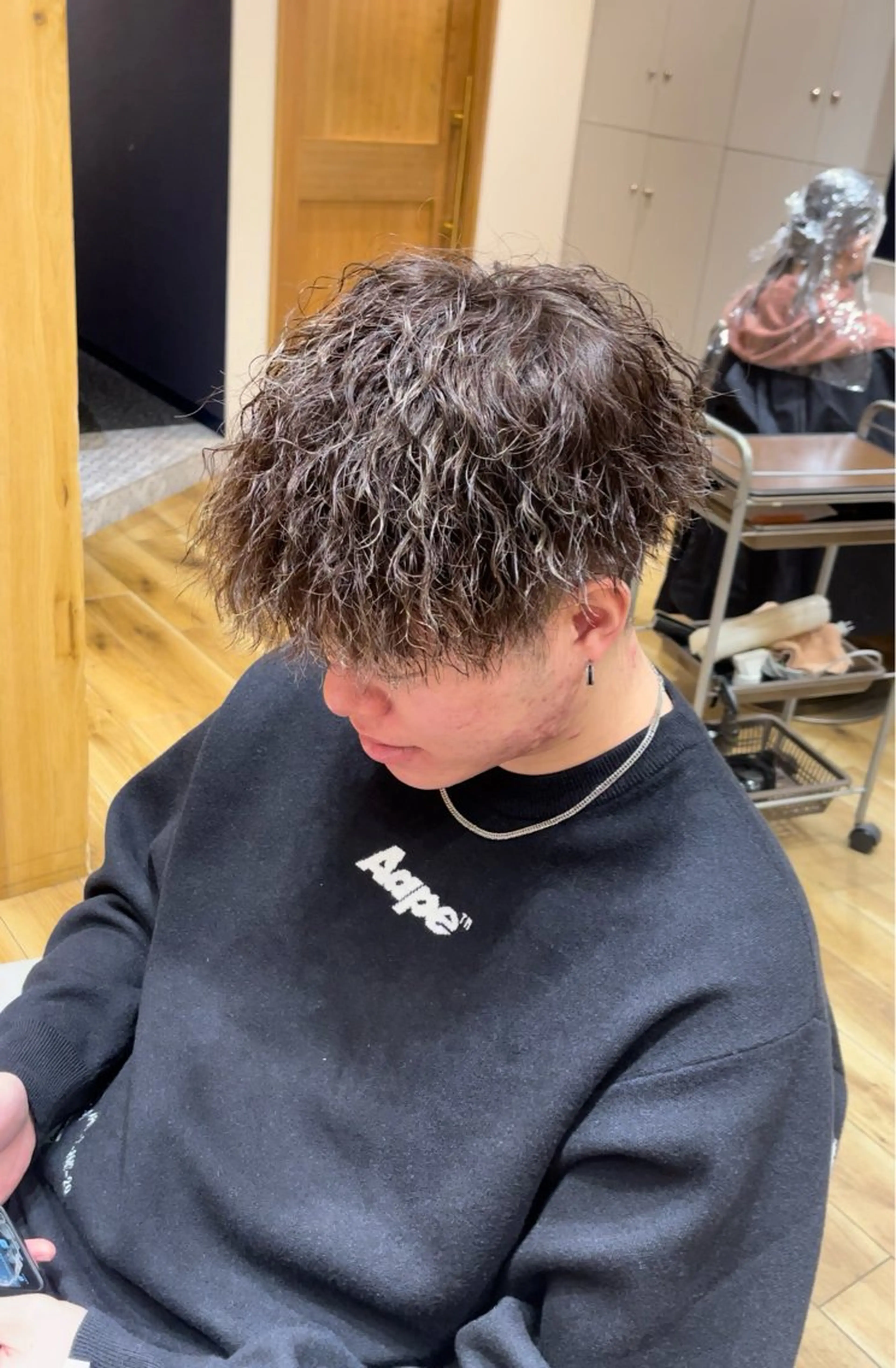 パーマ メンズ カット パーマ fizelleあべのルシアス所属・fizelle阿倍野 ゆーしんのヘアスタイル