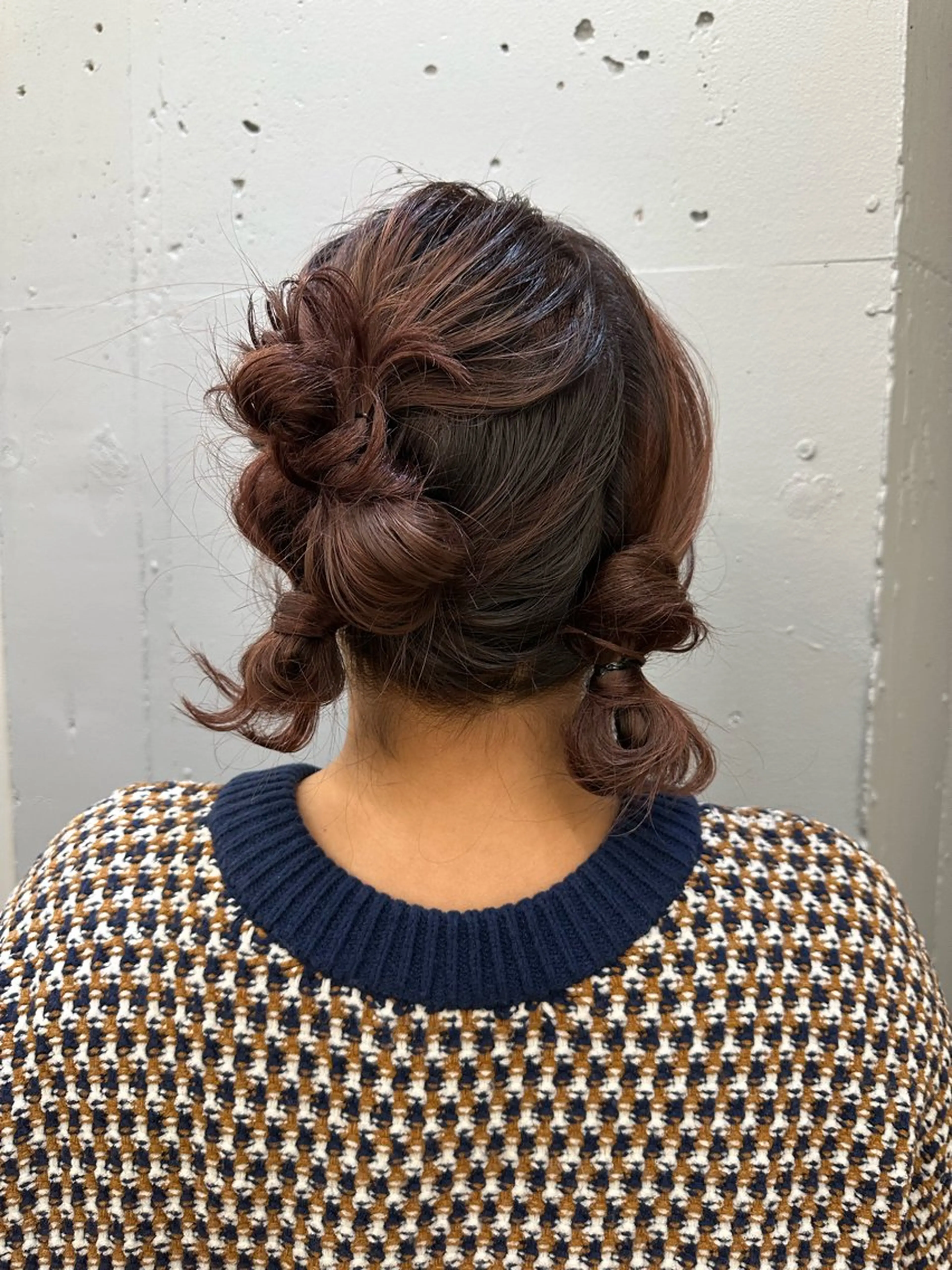 セミロング ヘアアレンジ ヘアセット さとう あやかのヘアスタイル