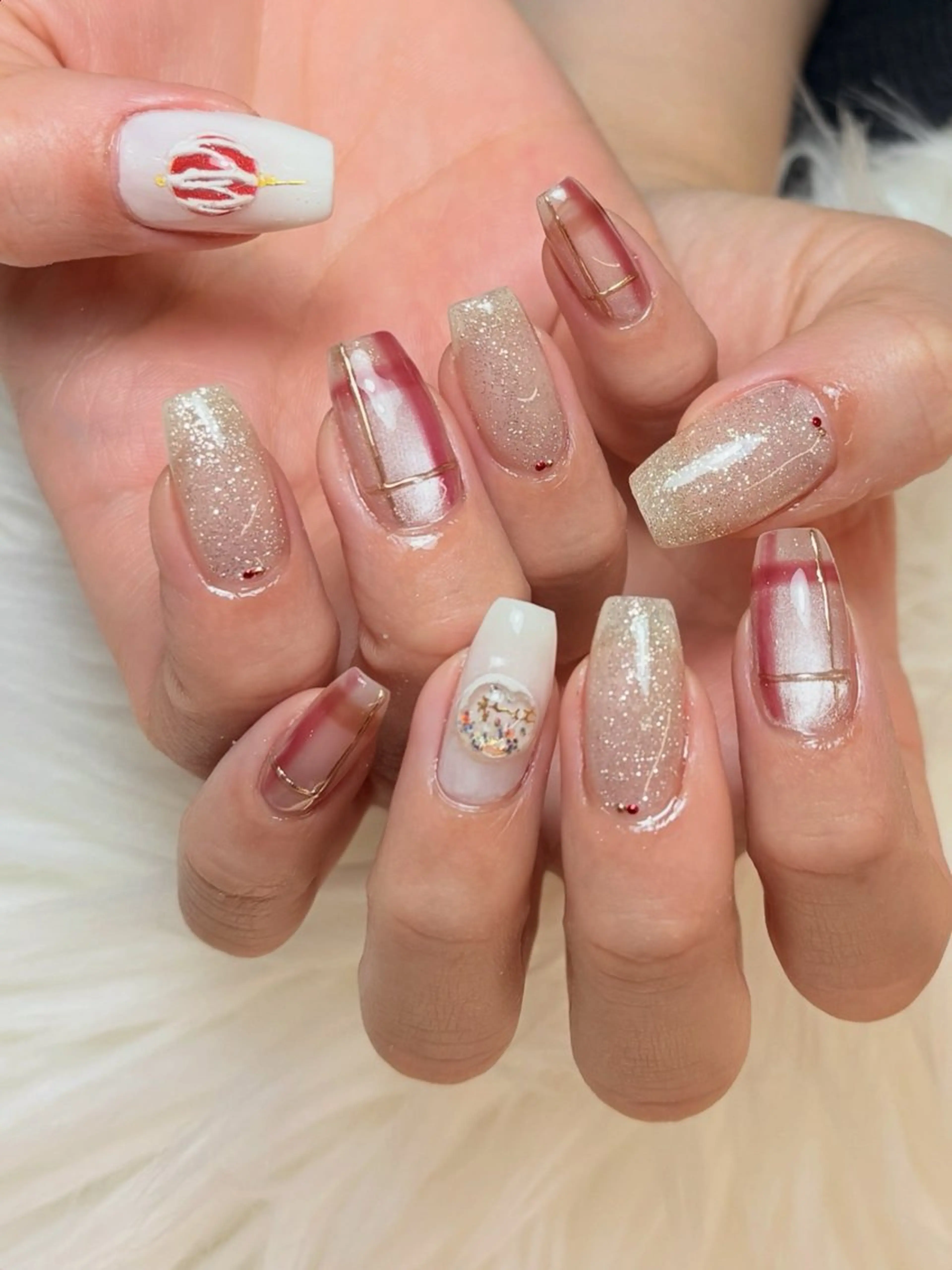 ネイル 冬ネイル クリスマス Nail ameria megu所属・ameria meguのネイルデザイン
