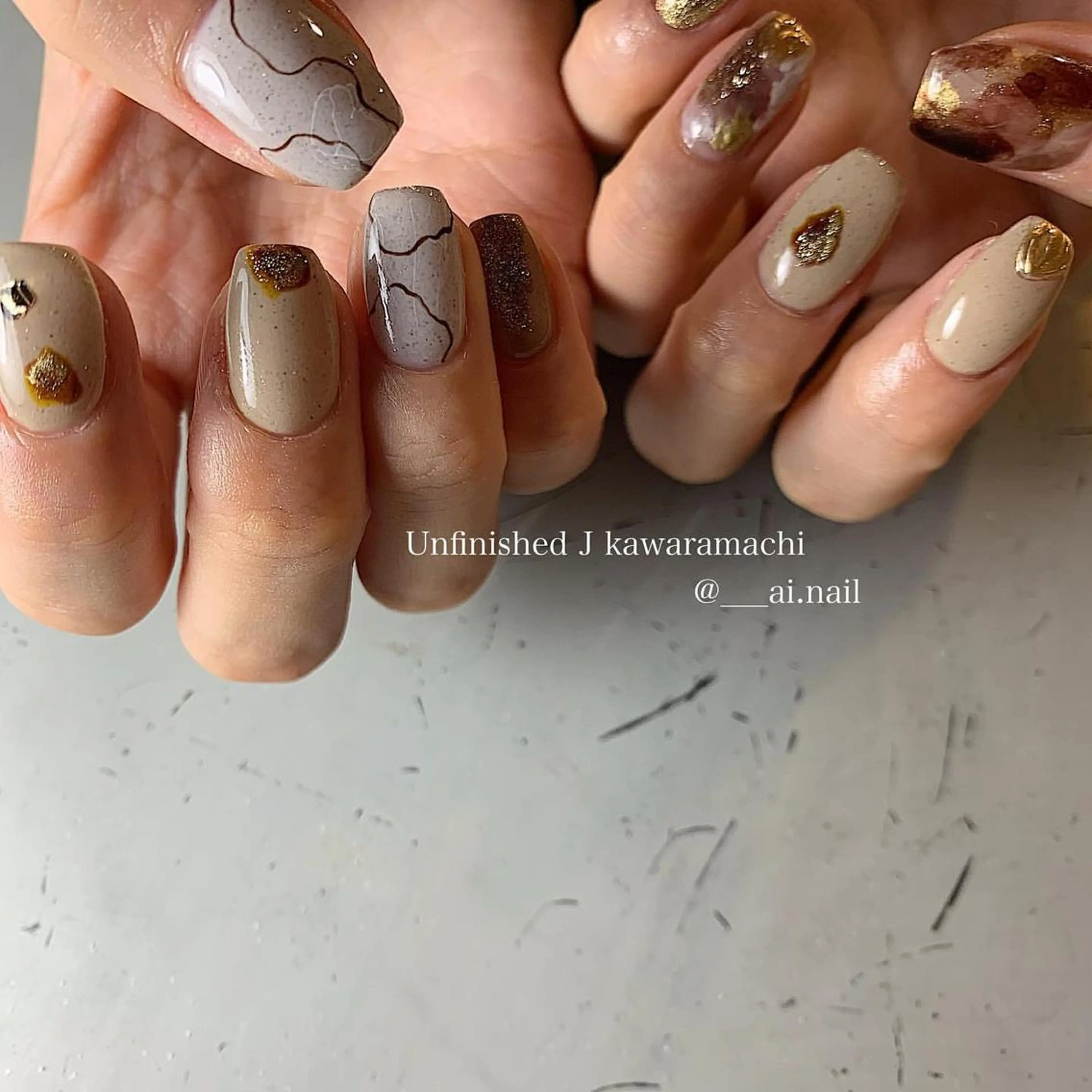 ネイル ハンドネイル 🍃伏見 / soL nail / aiのネイルデザイン