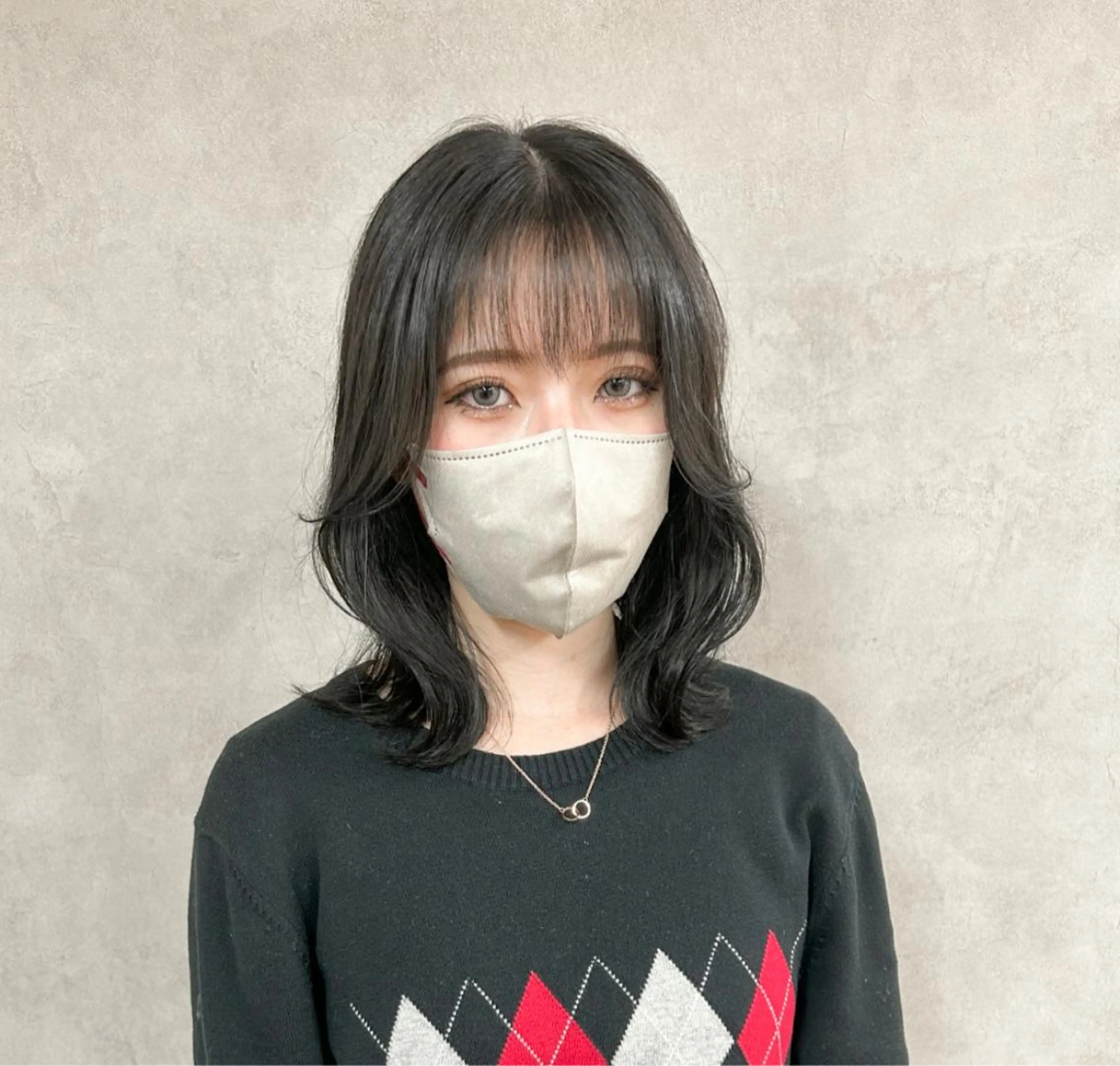 ミディアム カラー 透明感カラー くびれヘア 顔周りカット 🌹古川暁 髪質改善縮毛矯正🌹のヘアスタイル