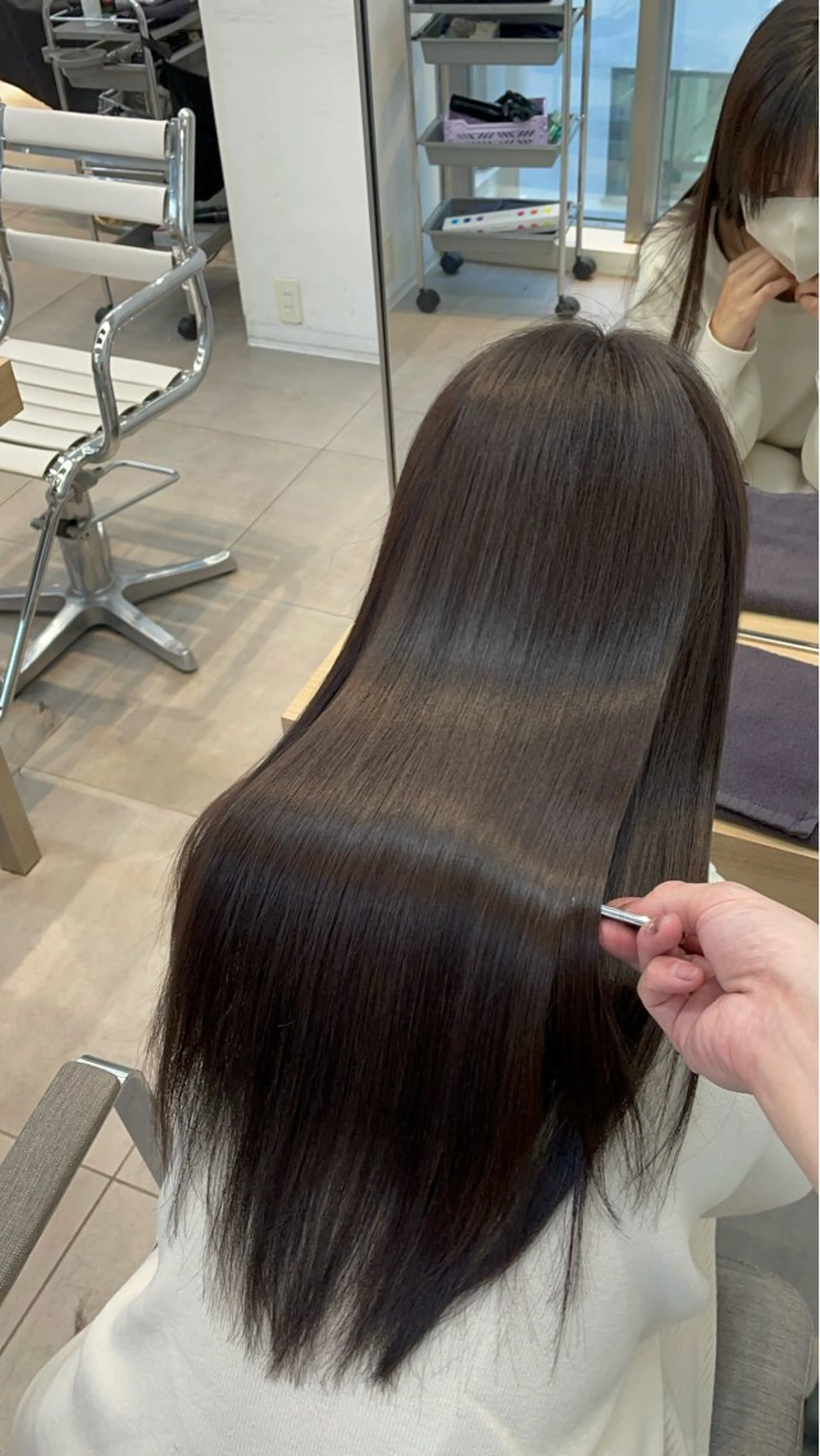 ロング カット 縮毛矯正 トリートメント ヘッドスパ ✨髪質改善✨美髪 矯正🫧小泉のヘアスタイル