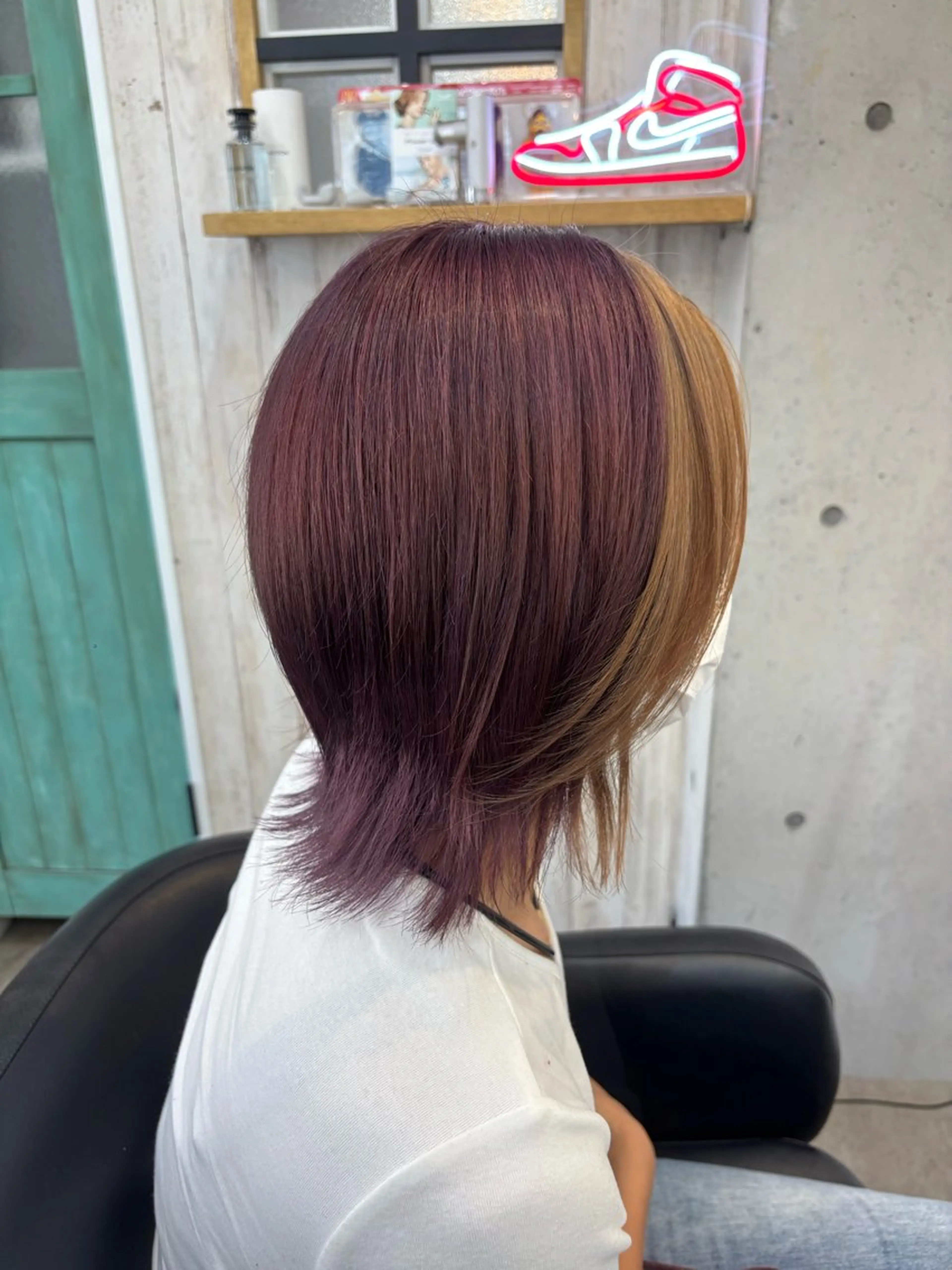 ショート カラー ヘアカラー トリートメント DEST ゆりかのヘアスタイル