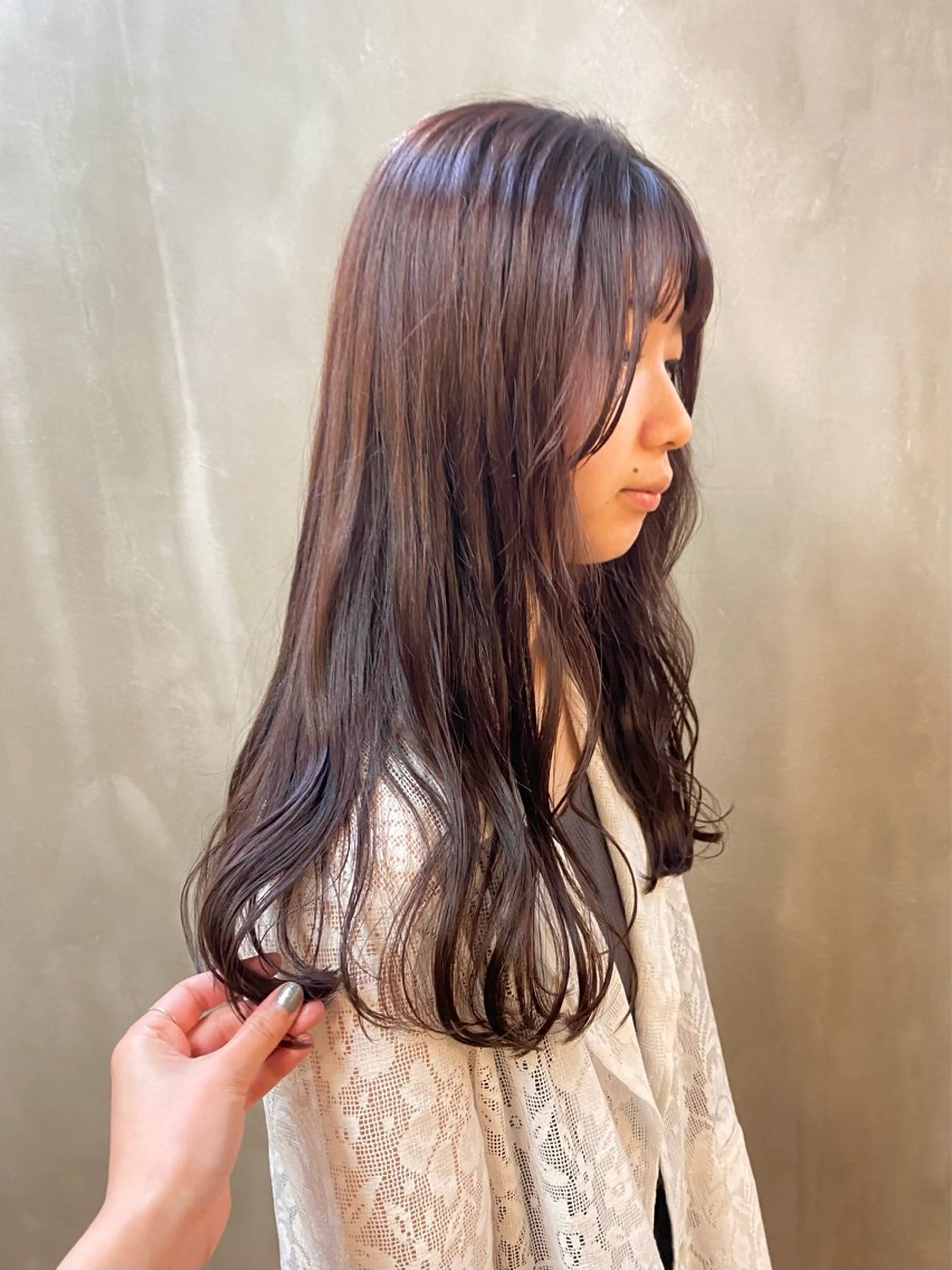 セミロング カラー ヘアアレンジ ブリーチ ブリーチなしカラー カット ヘアカラー トリートメント ハル🌸柔色/ ブリーチなし/艶髪のヘアスタイル