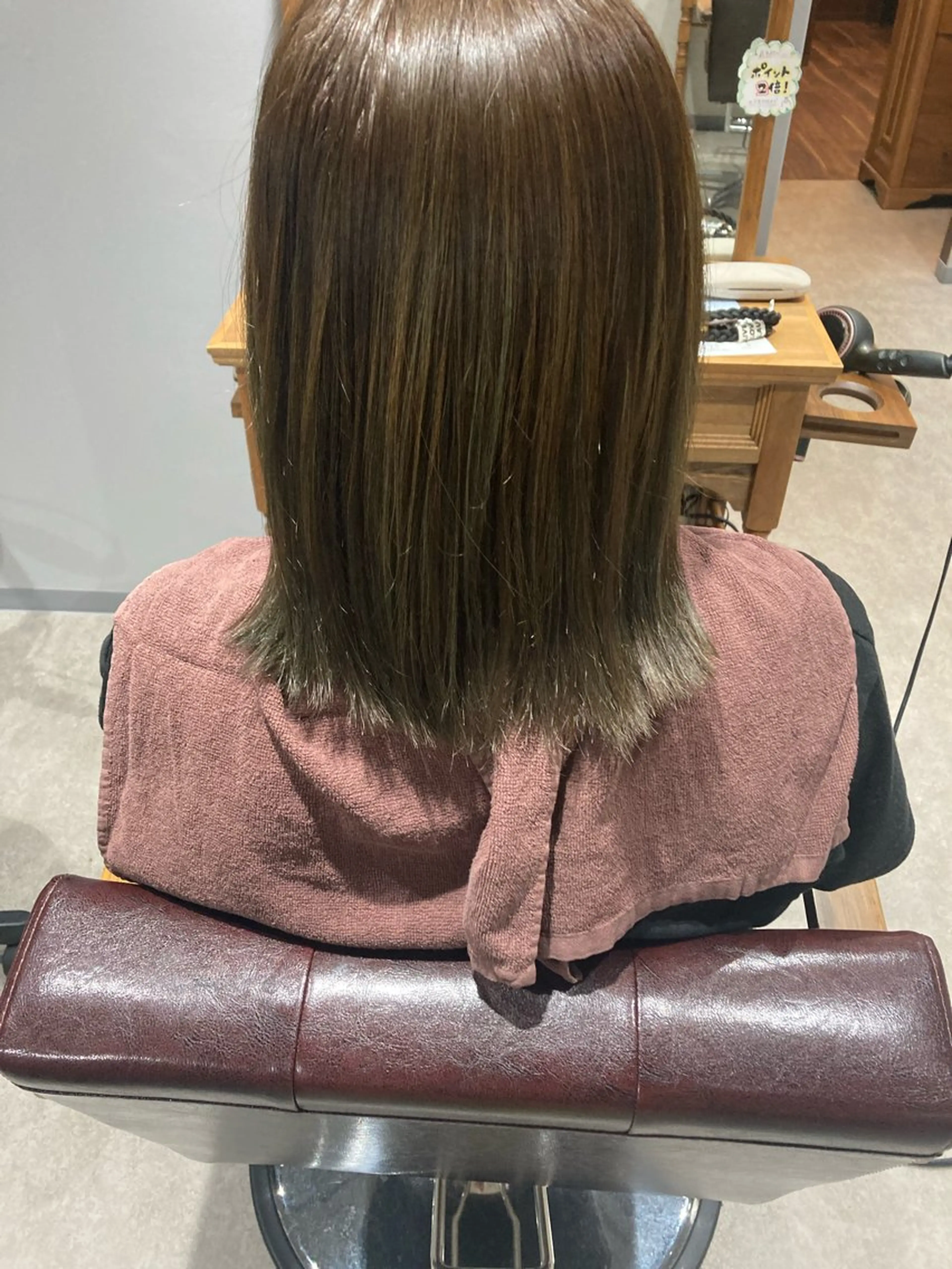 カラー グレージュ オリーブグレージュ オリーブグレー カット ヘアカラー 川崎ハツメイ✨篠原 裕里のヘアスタイル