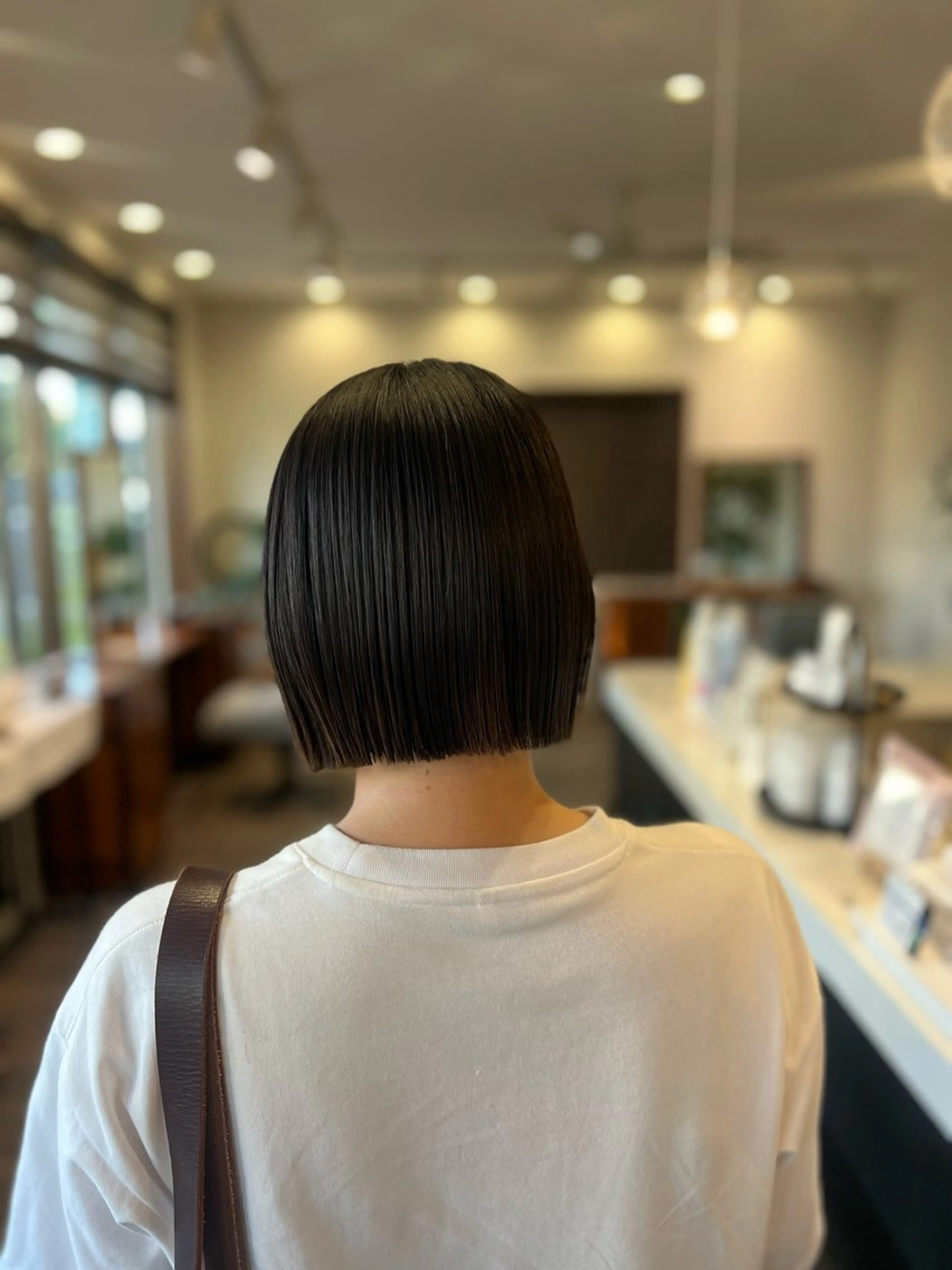 ショート 切りっぱなしボブ ボブ カット shampoo hair salon所属・🫧レイヤー/透明感 カラー/Ryukaのヘアスタイル