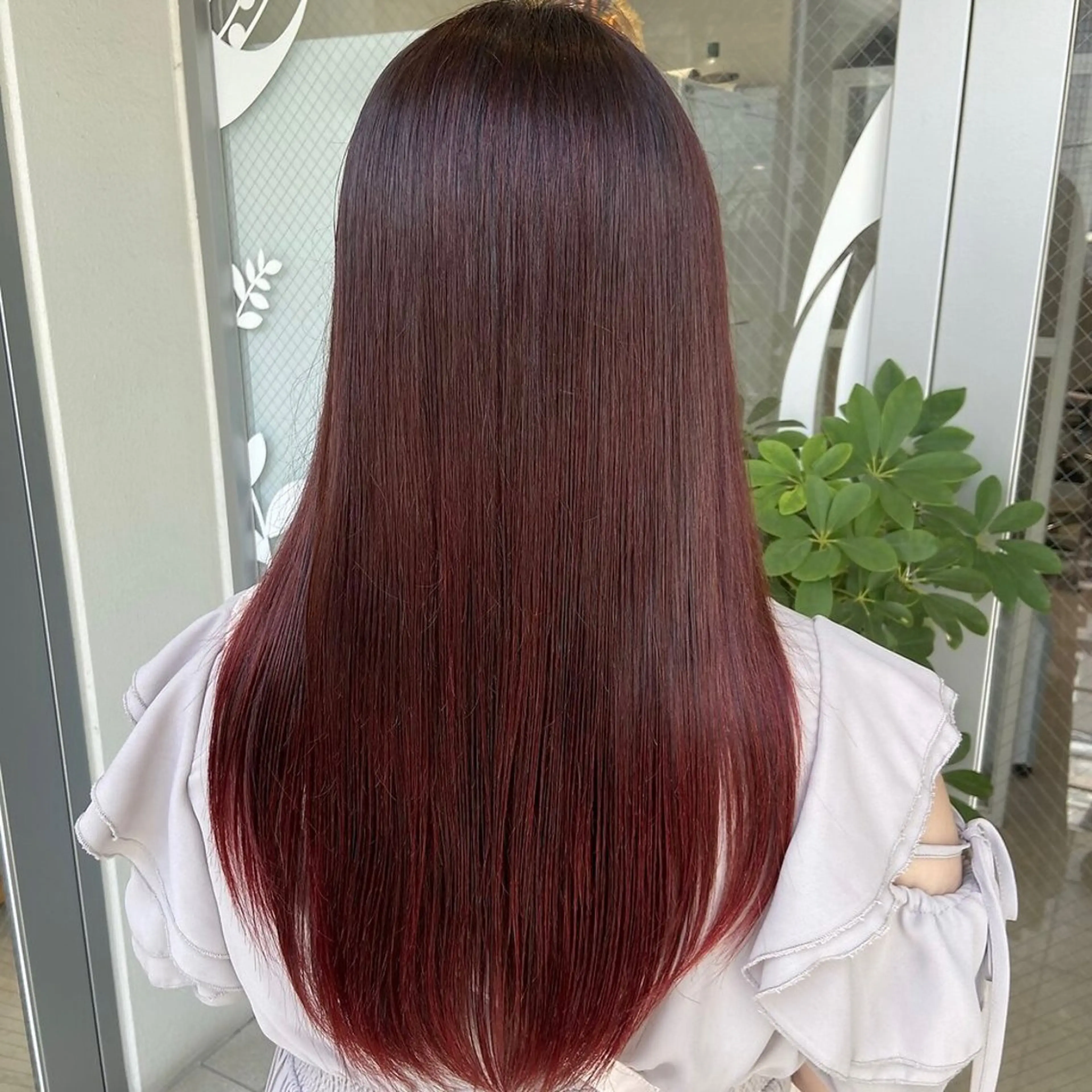 ロング カラー ブリーチ ハイトーンカラー レッドカラー 💖ブリーチ/暖色 𝐘𝐮𝐢💖のヘアスタイル