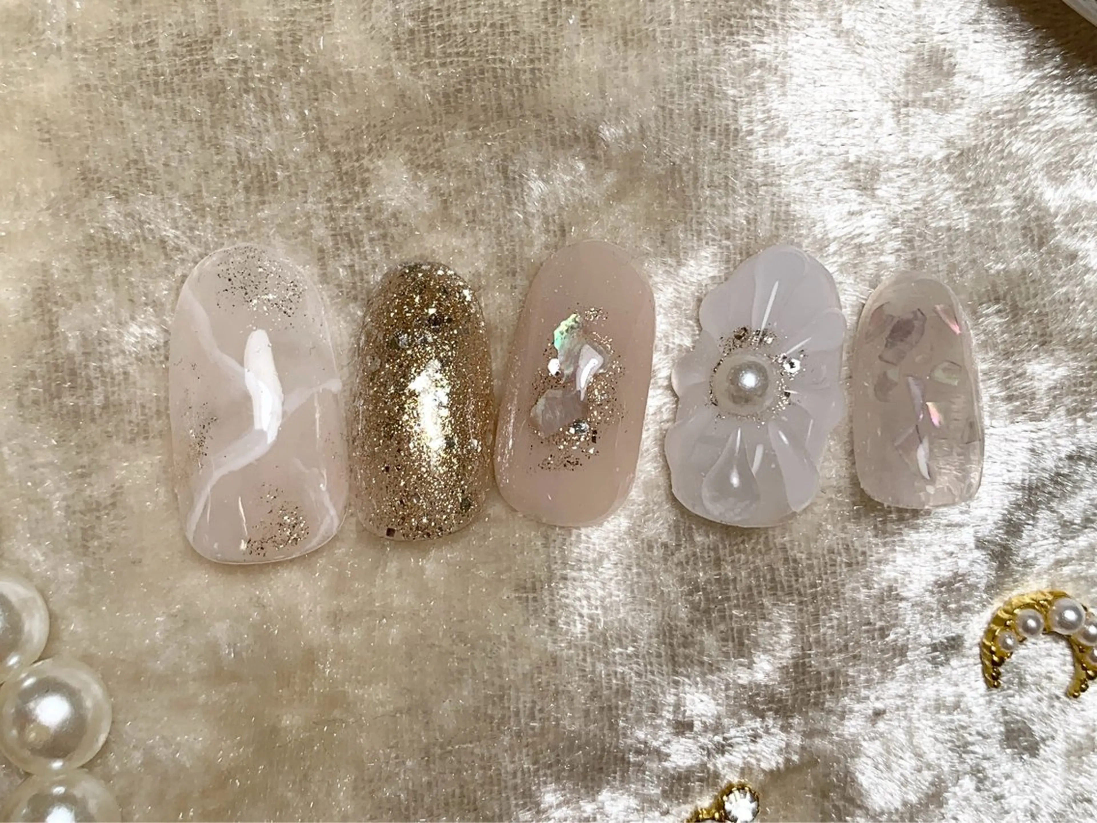 ネイル ハンドネイル ネイルPetit Ribbonのネイルデザイン