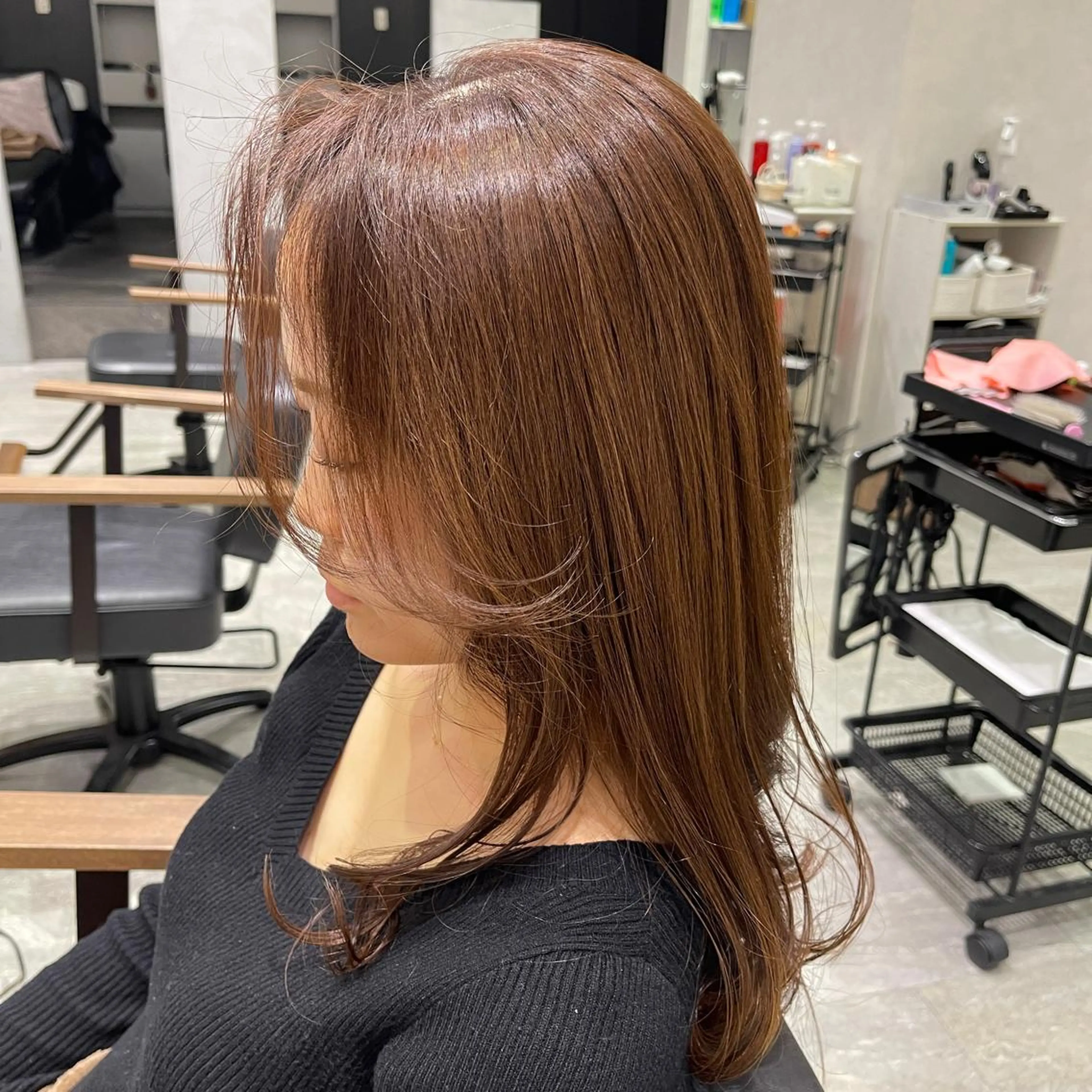 ロング 顔周りカット カット ヘアカラー AVANCE.セブンパーク天美松原店所属・髪質改善/レイヤー ✨平沼佑麻✨のヘアスタイル
