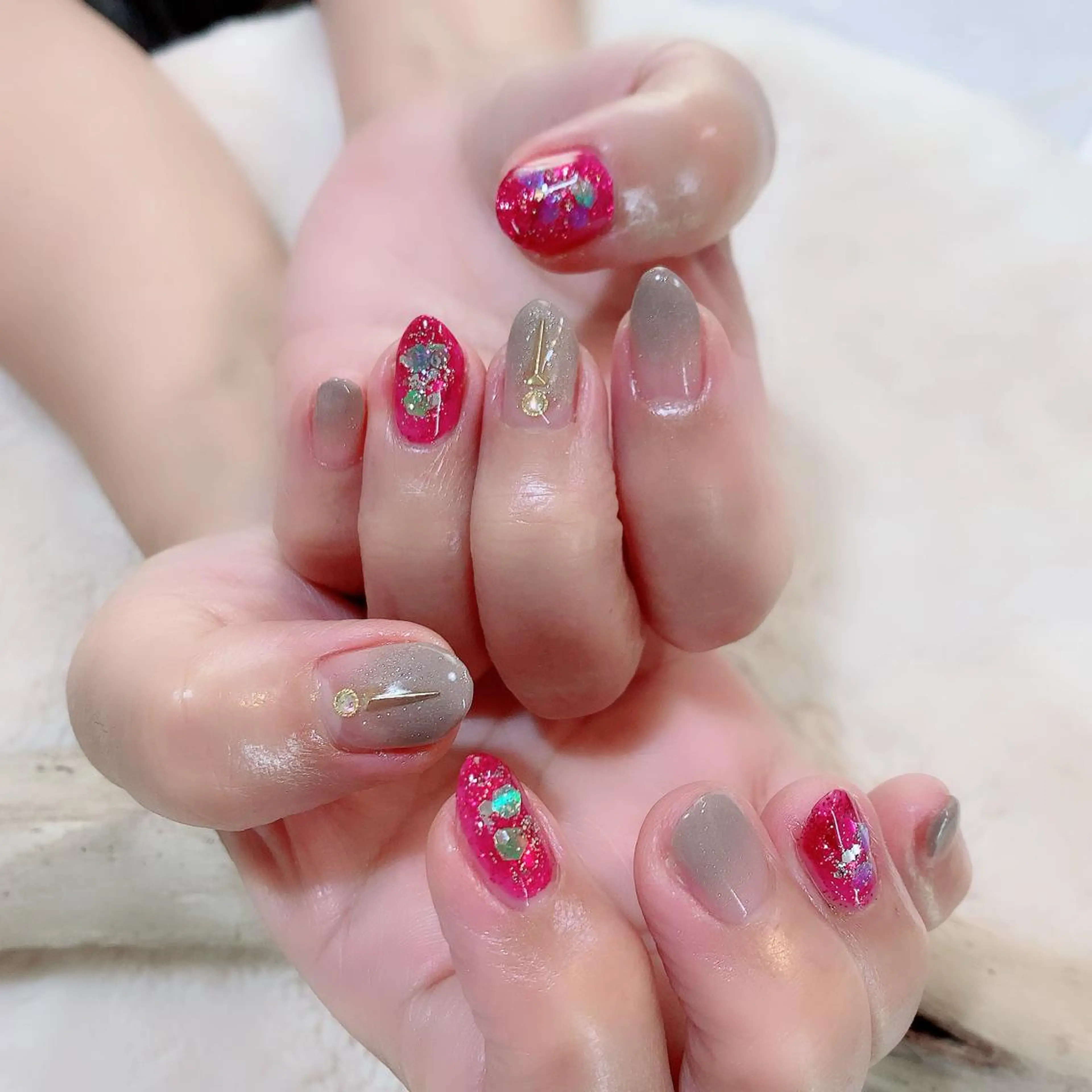 ネイル ピンク YAS 青柳 安代のネイルデザイン