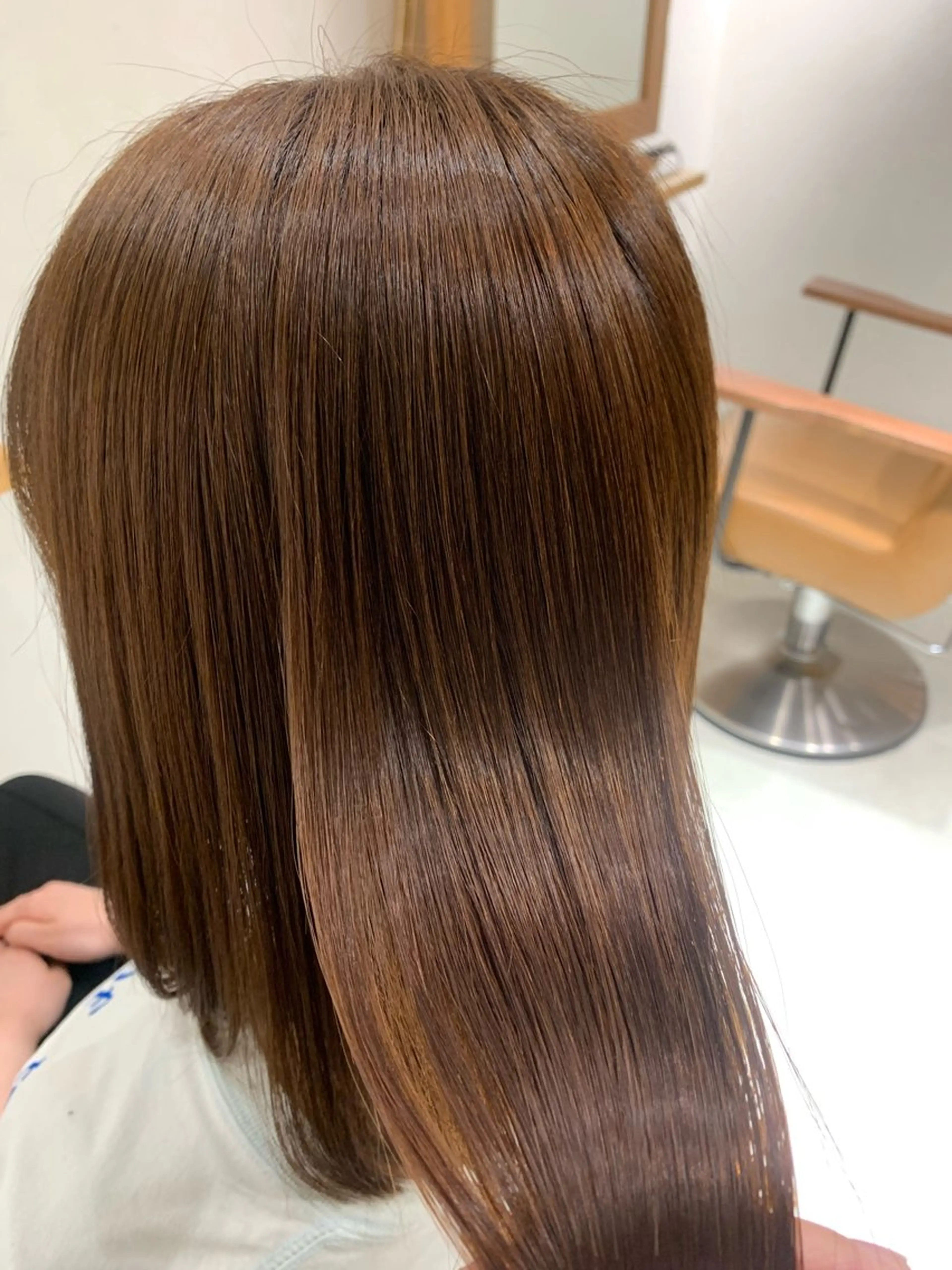 セミロング パーマ ストレートパーマ カット 縮毛矯正 🩰淡色系カラー／ 南ゆかり（女性のみ）のヘアスタイル