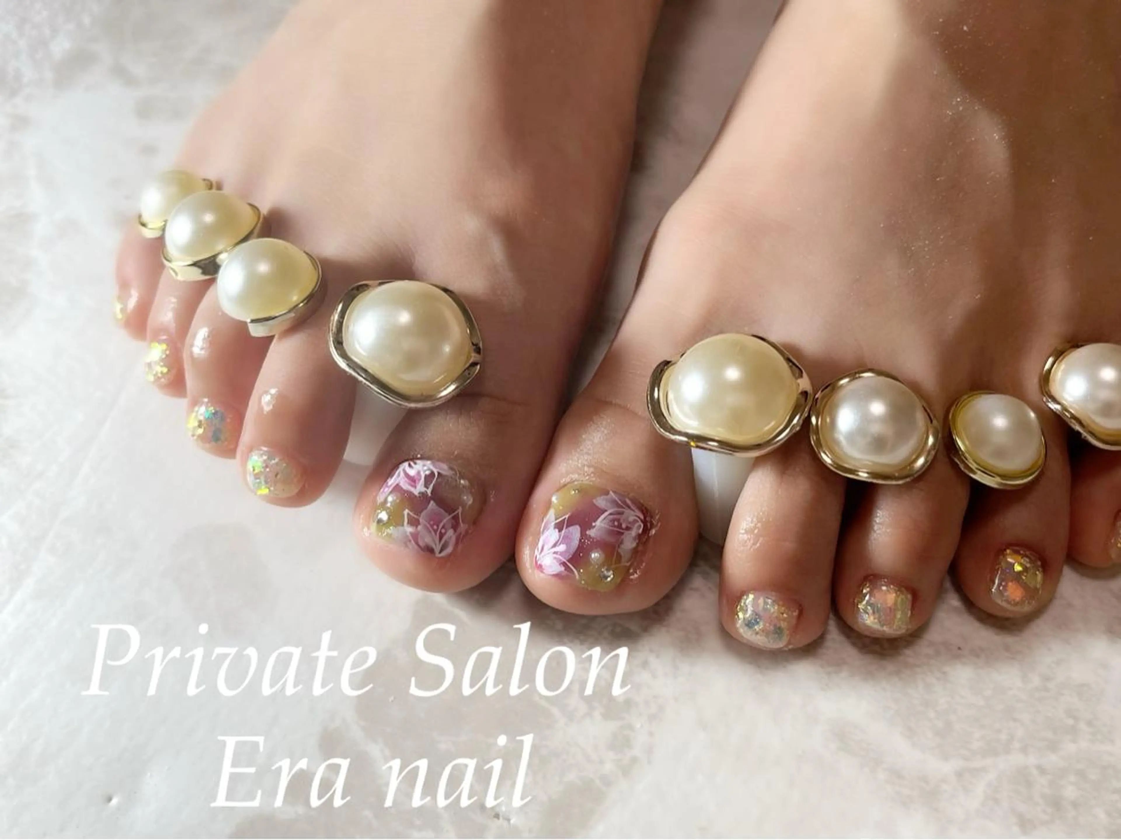 ネイル フットネイル シンプルネイル フットネイル Era nailのネイルデザイン