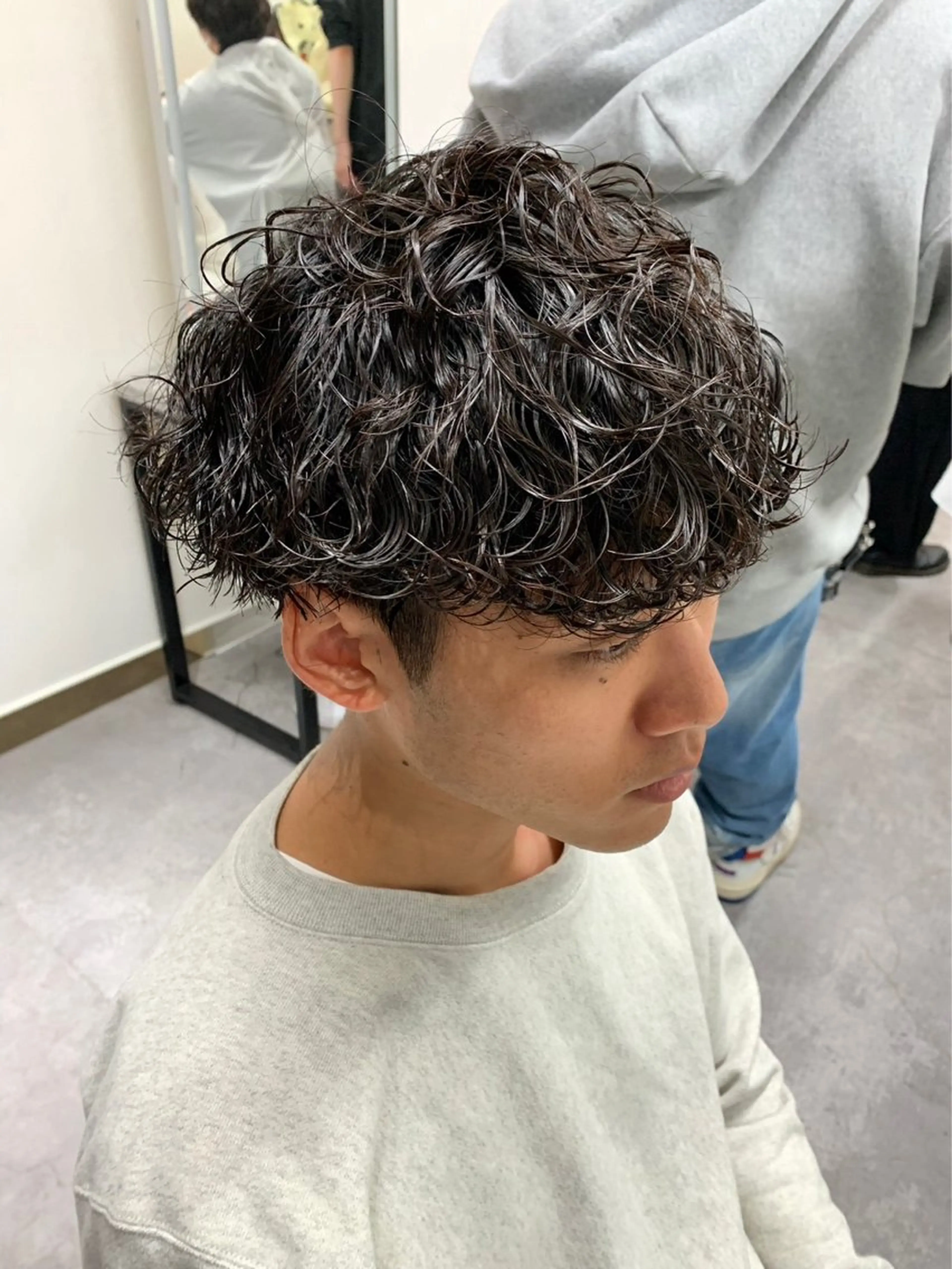 ショート パーマ メンズ カット パーマ ヘアセット メンズ/パーマ特化/ 町田/naokiのヘアスタイル