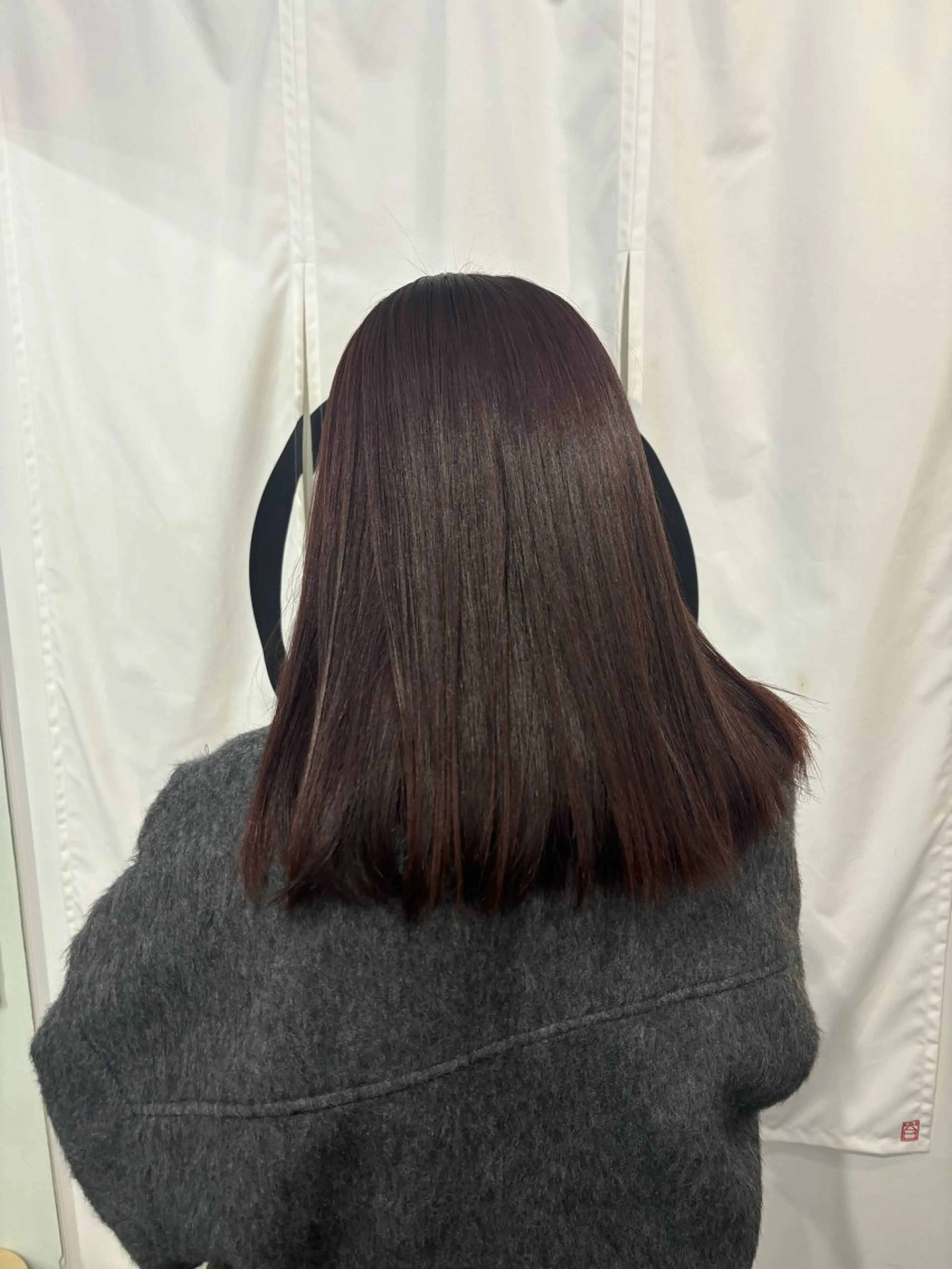 セミロング カラー ボルドーカラー レッドカラー 亜海 /縮毛矯正のヘアスタイル
