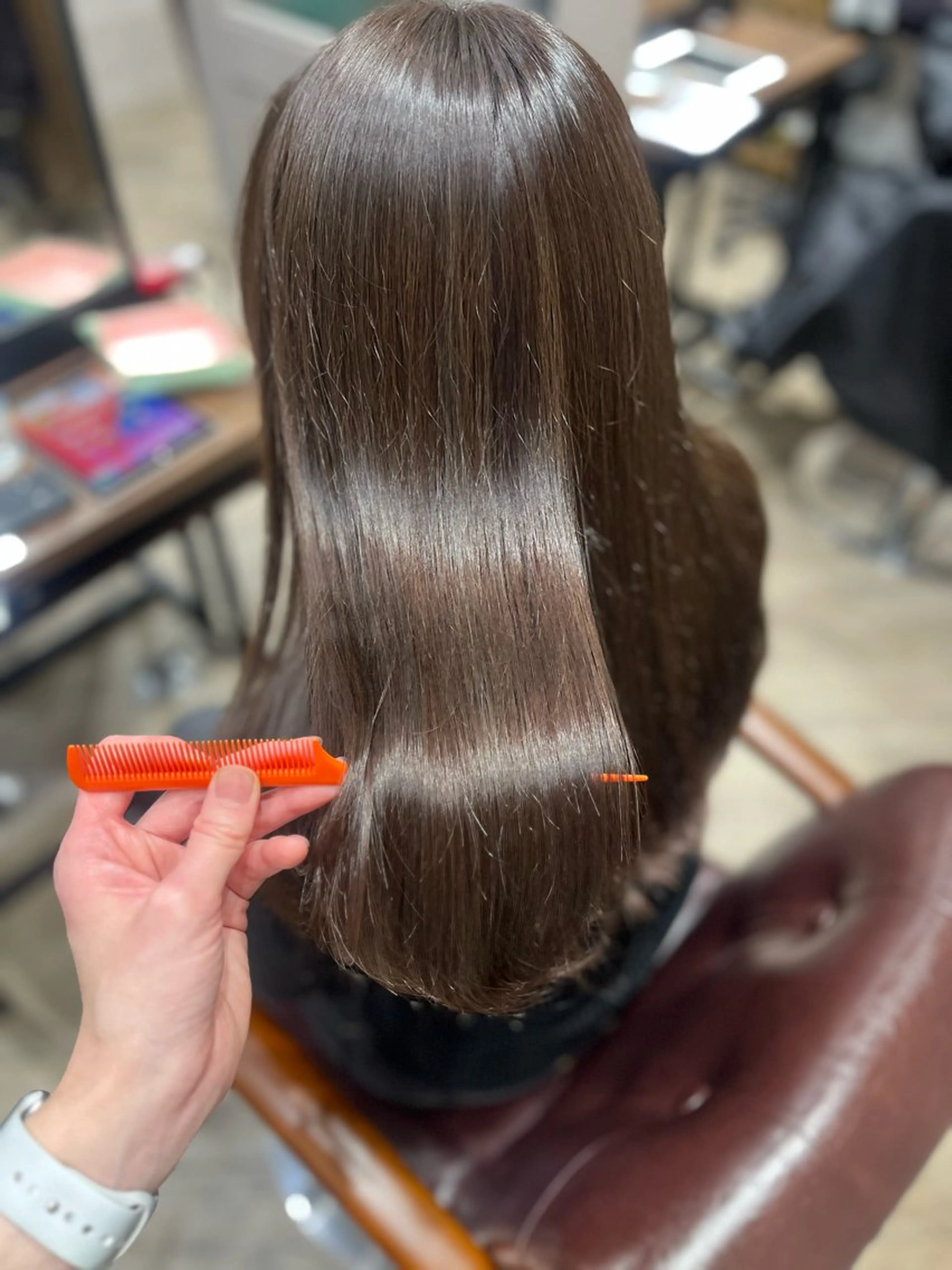 ロング カラー ブラウンカラー カット ヘアカラー トリートメント 🫧ぷる艶カラー🫧 Yuubi🦩のヘアスタイル