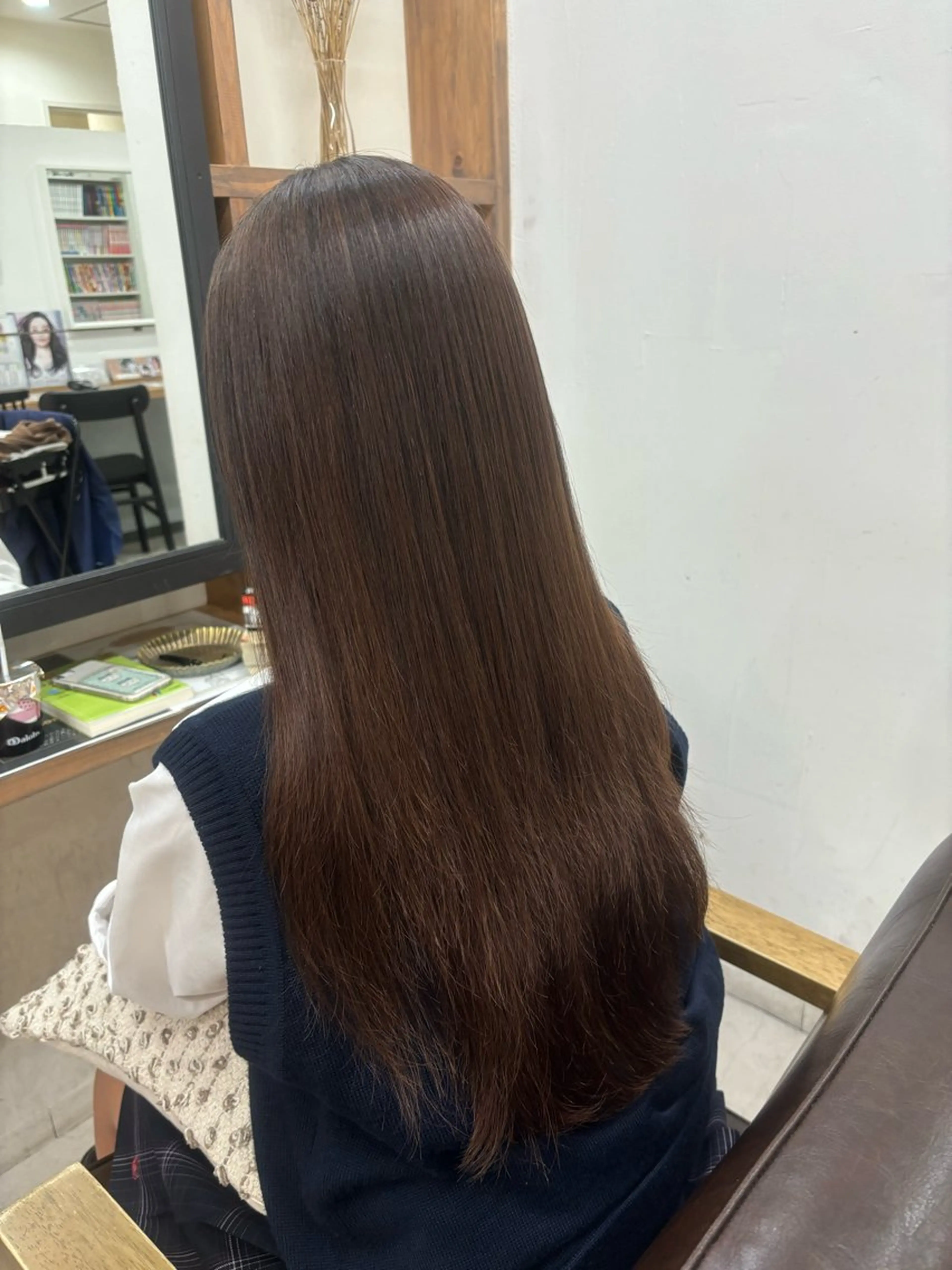 ロング パーマ 縮毛矯正 室谷 ゆりあのヘアスタイル