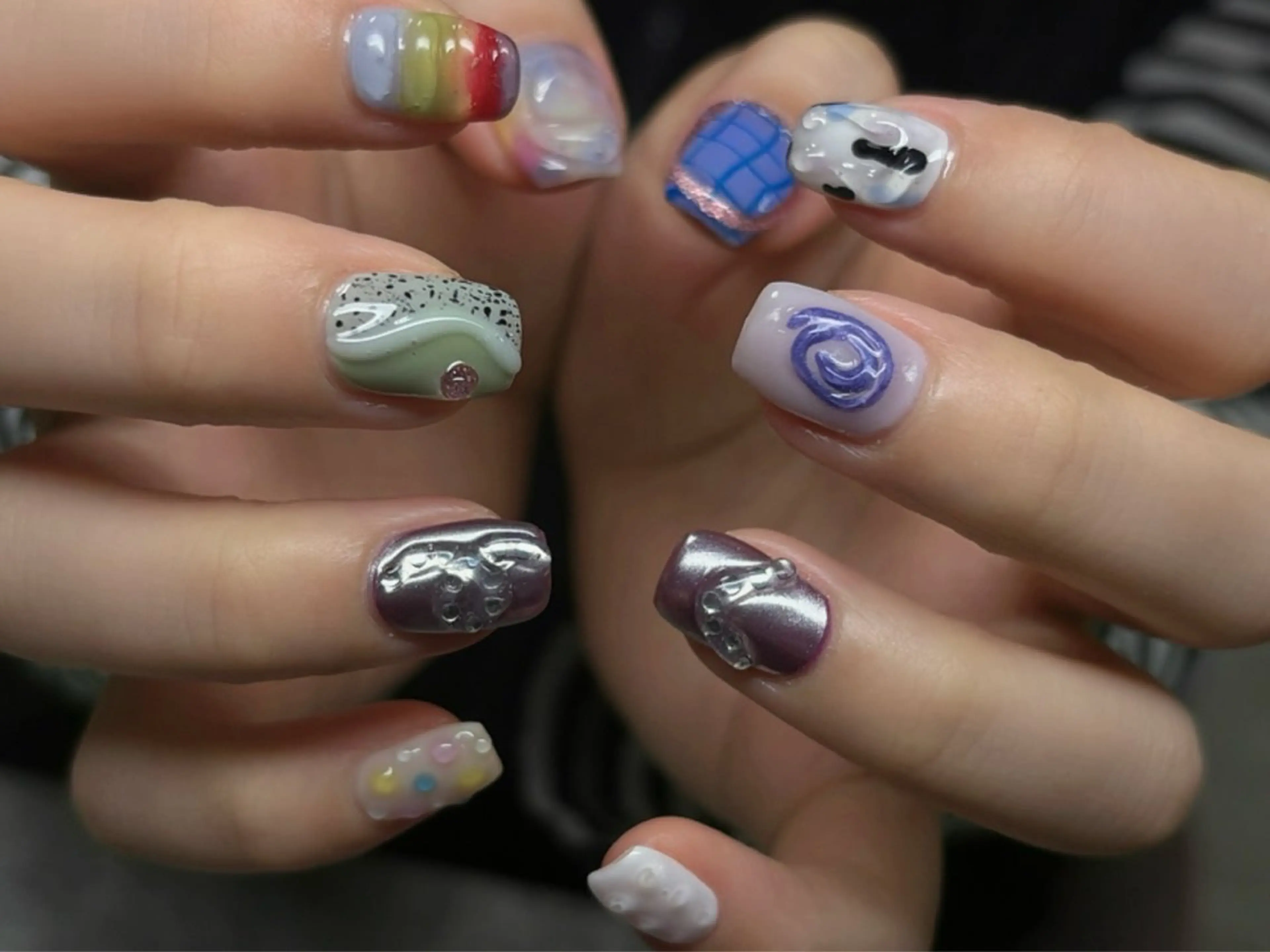 ネイル ハンドネイル Protea きぬがわ らむのネイルデザイン