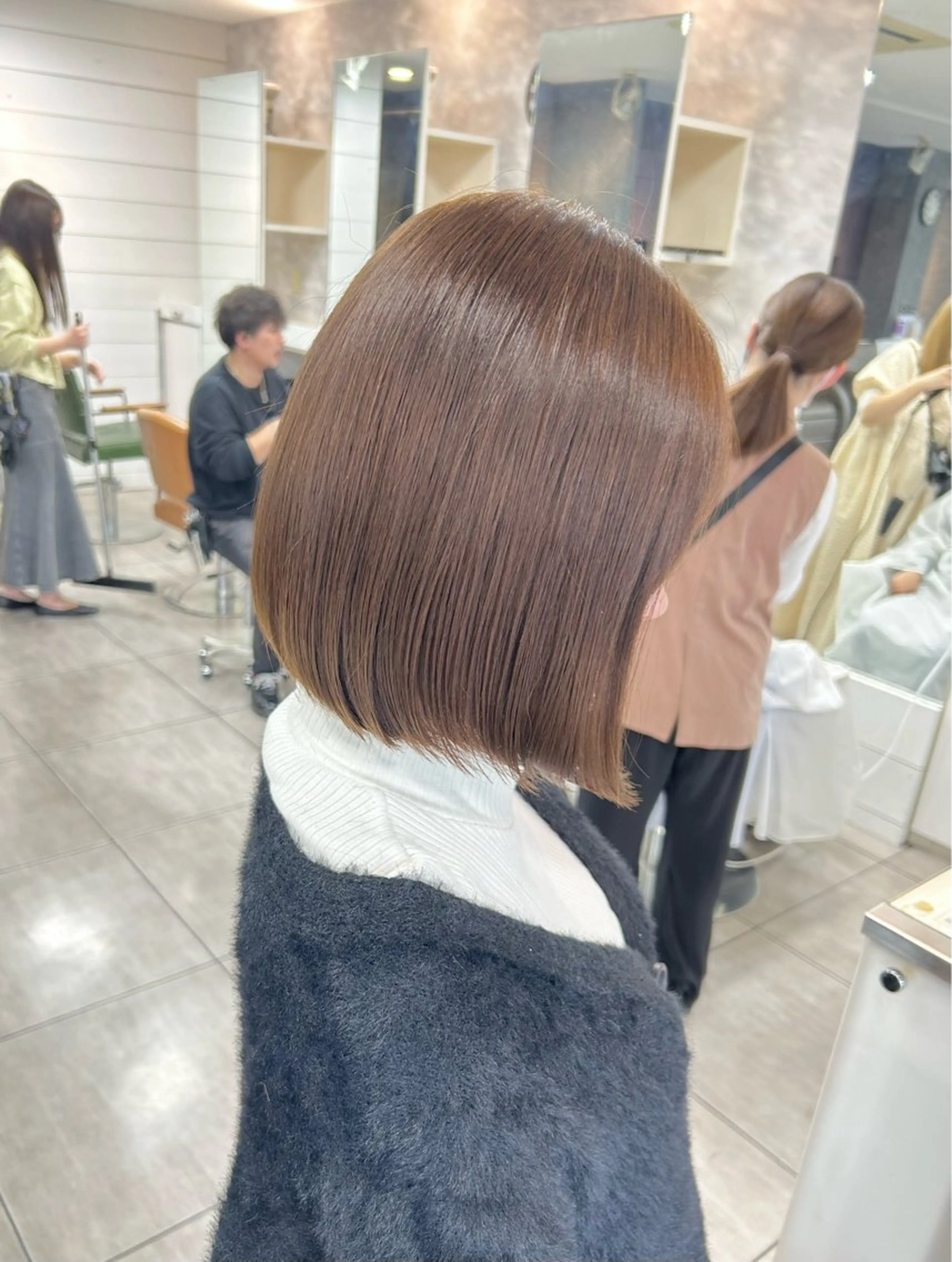 ショート 切りっぱなしボブ ボブ 🫧艶髪カラー🫧 森本くるみのヘアスタイル