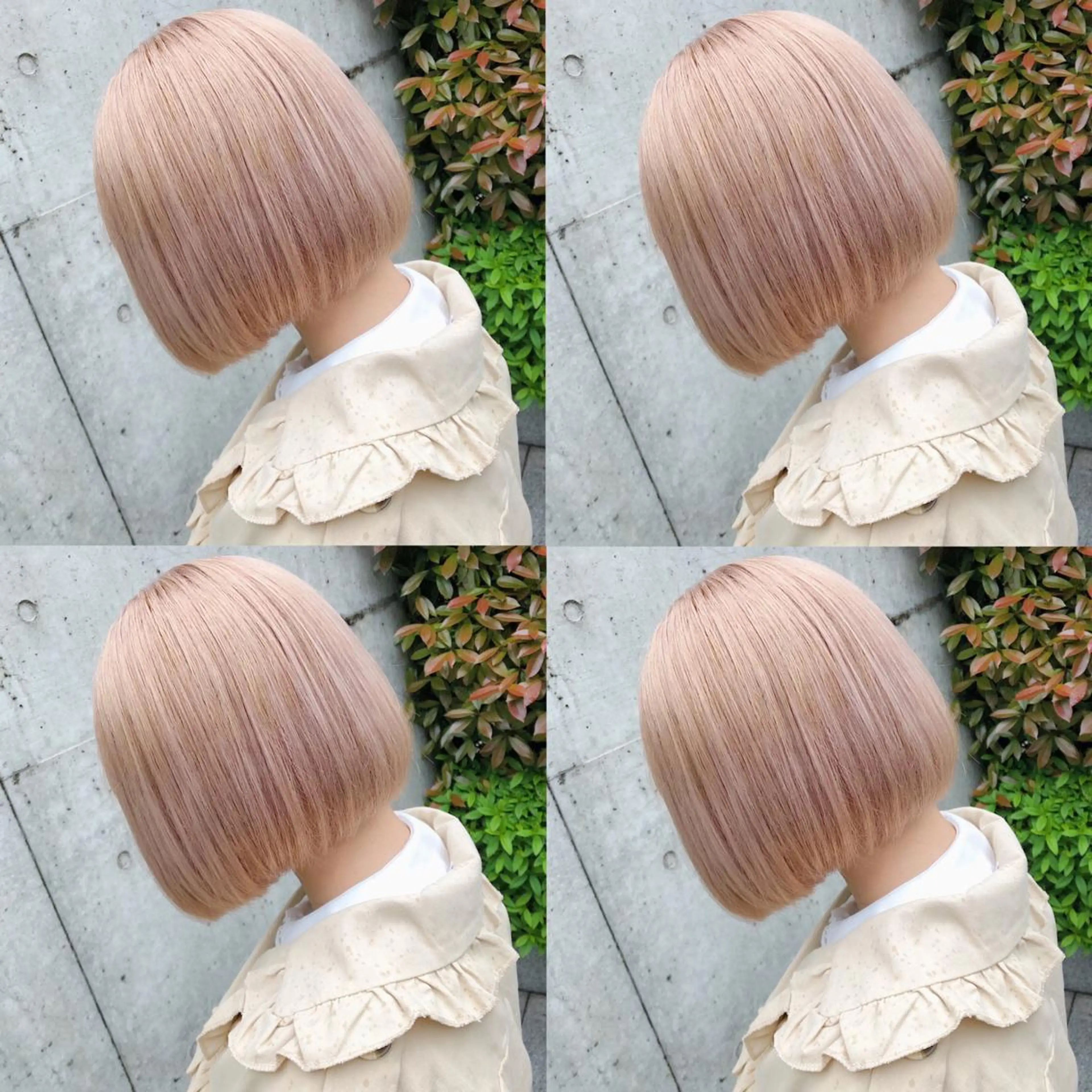 ショート カラー ヘアアレンジ メンズ キッズ 💟Chloe原宿店 🩶ハイトーンのヘアスタイル