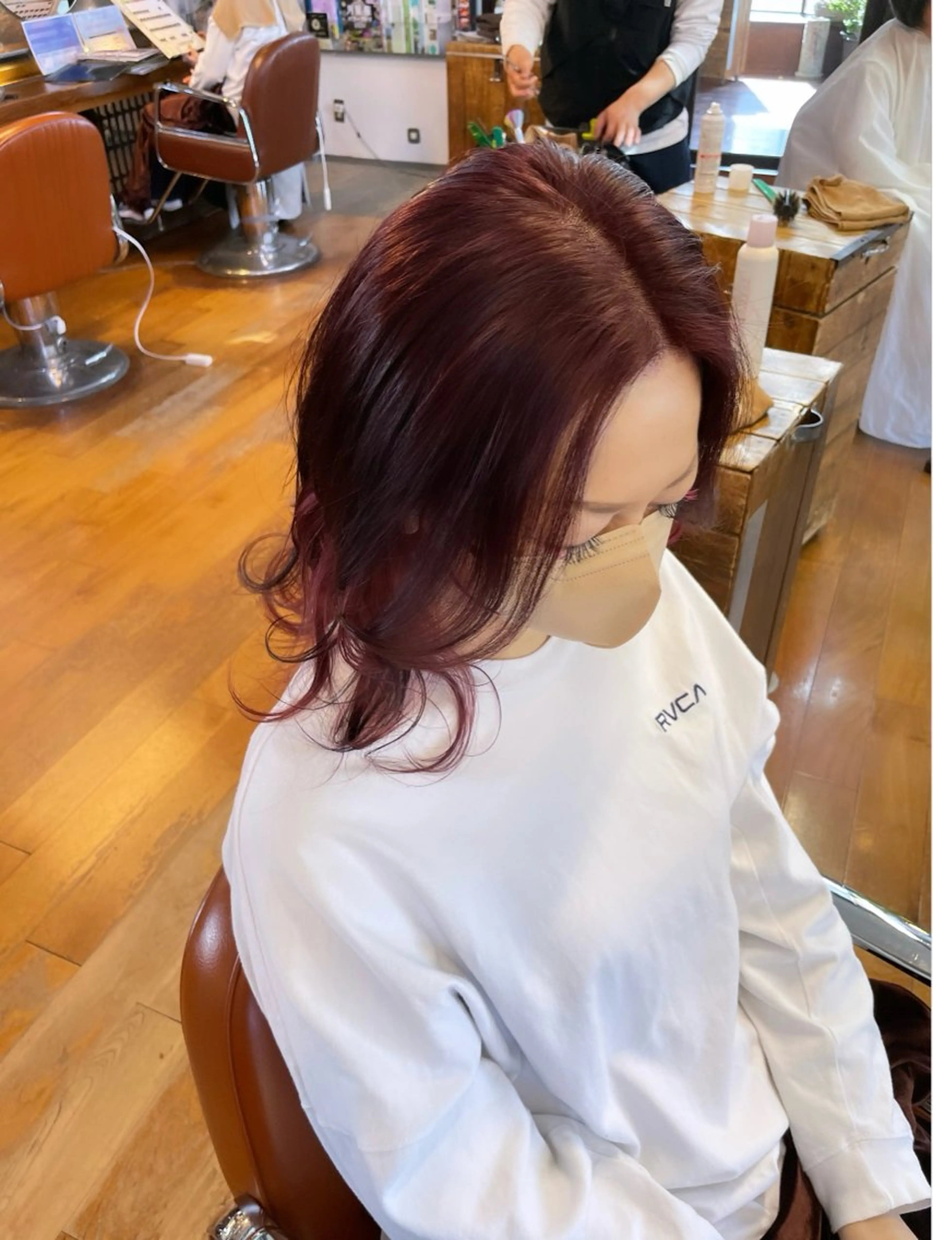 ミディアム カラー ベージュカラー ピンクカラー ピンクベージュ ホワイトピンク ayaka |トレンドヘアのヘアスタイル