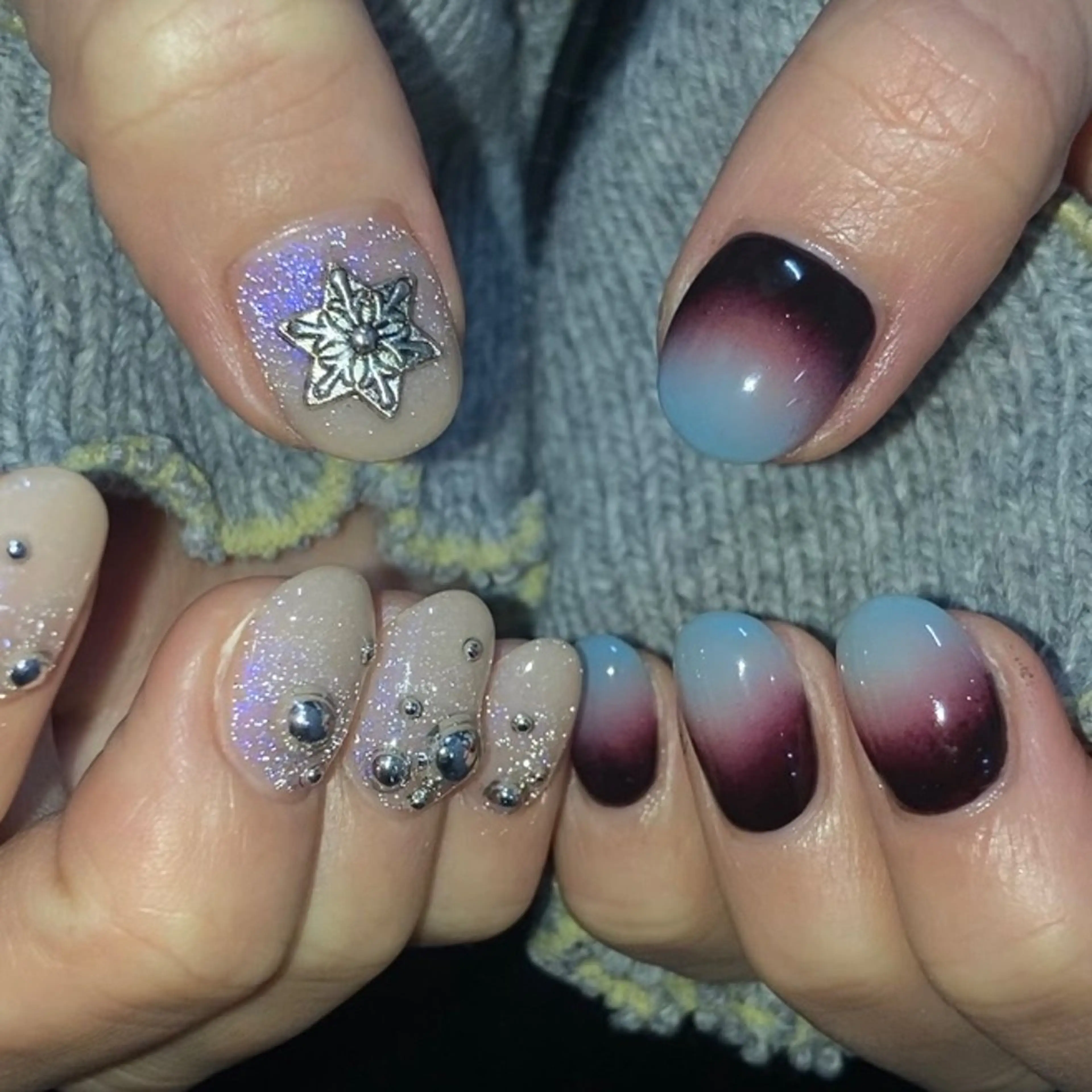 ネイル ハンドネイル フットネイル kana/モード ・グランジ⛓🎼のネイルデザイン