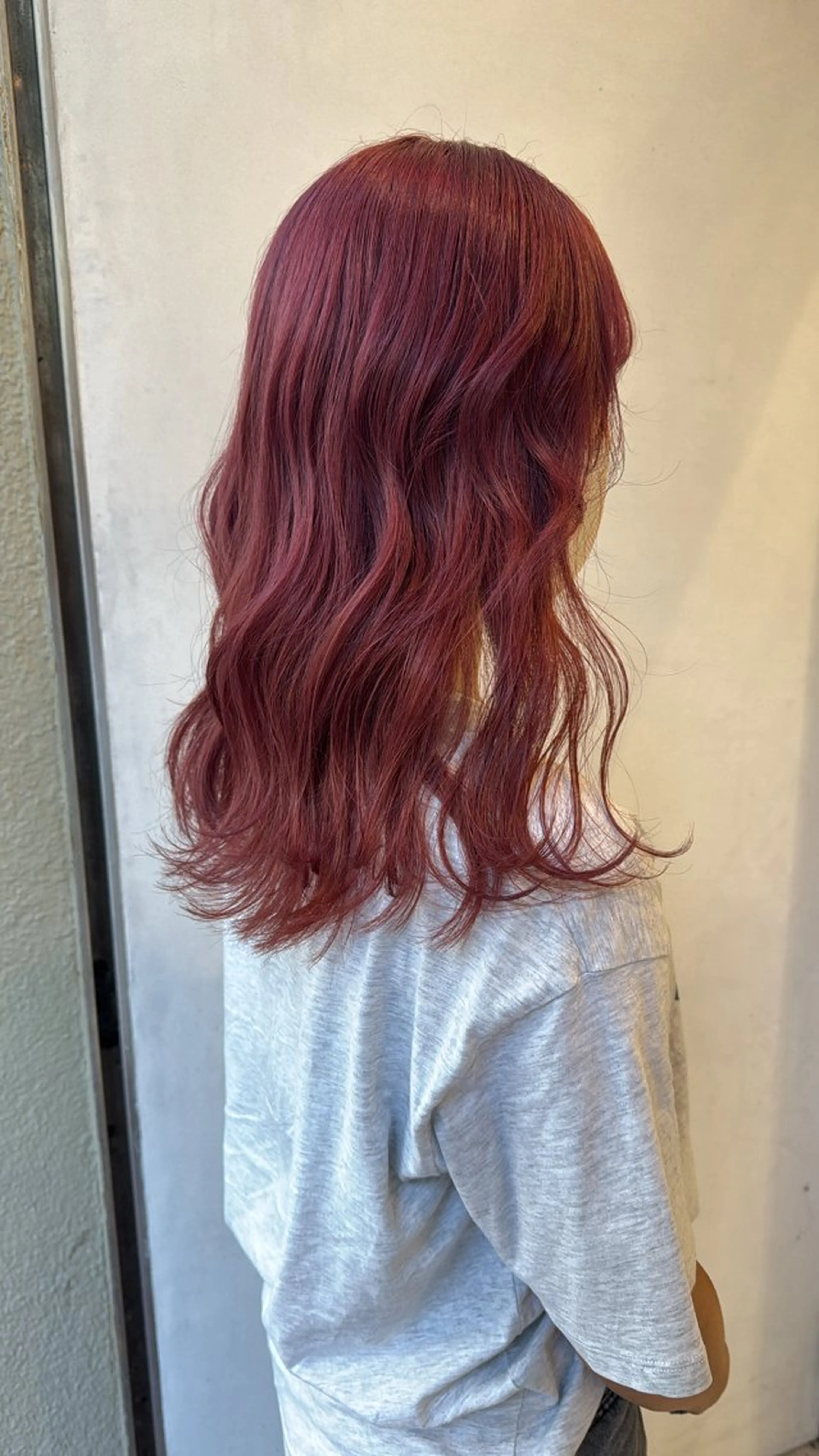 ミディアム カラー ブリーチ ピンクカラー ヘアカラー トリートメント SALOWIN新潟万代店所属・SaKiho 🎀のヘアスタイル