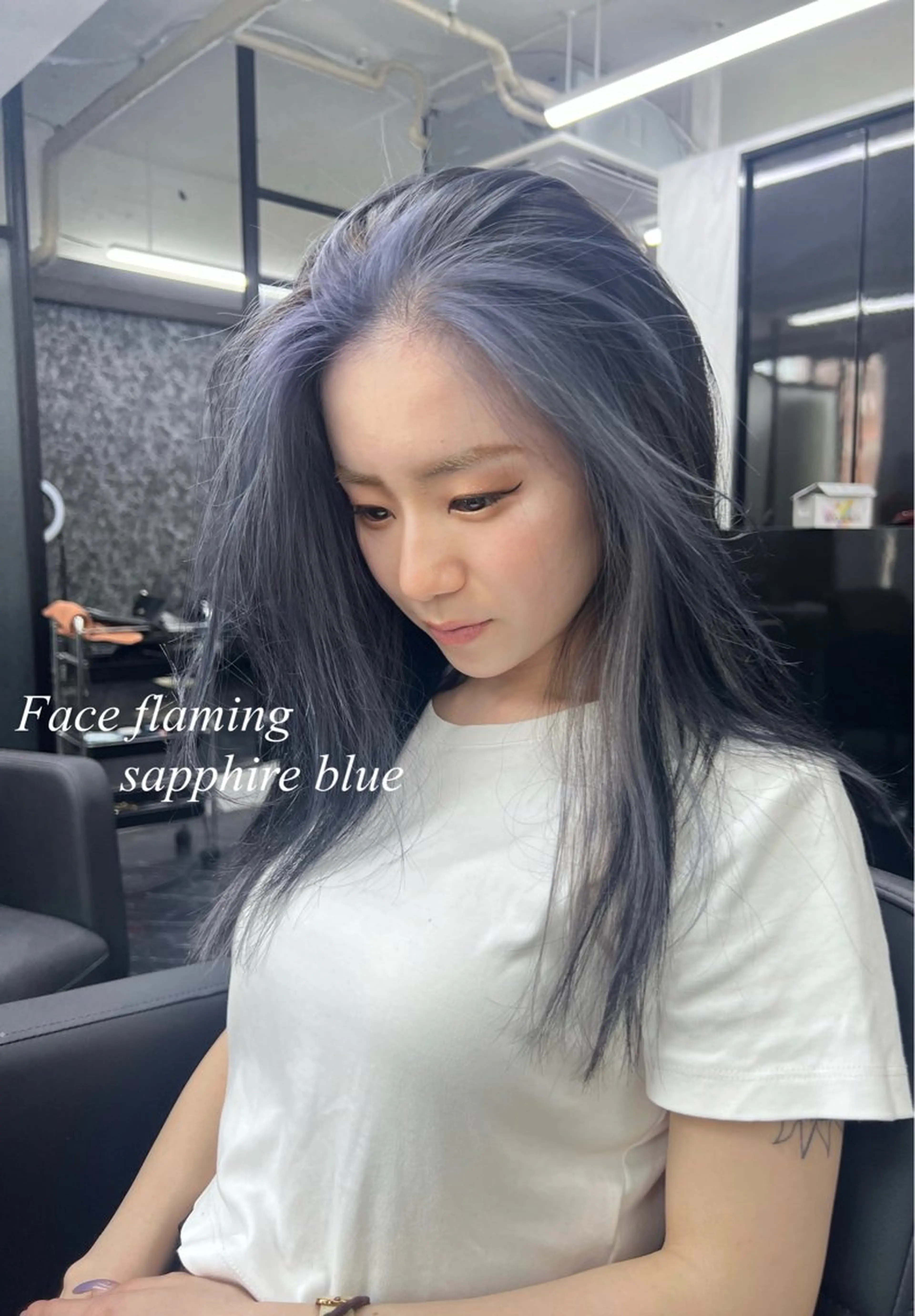 セミロング カラー シールエクステ ハイトーンカラー エクステ ヘアカラー トリートメント シールエクステ特化 ハイトーン、NANAのヘアスタイル