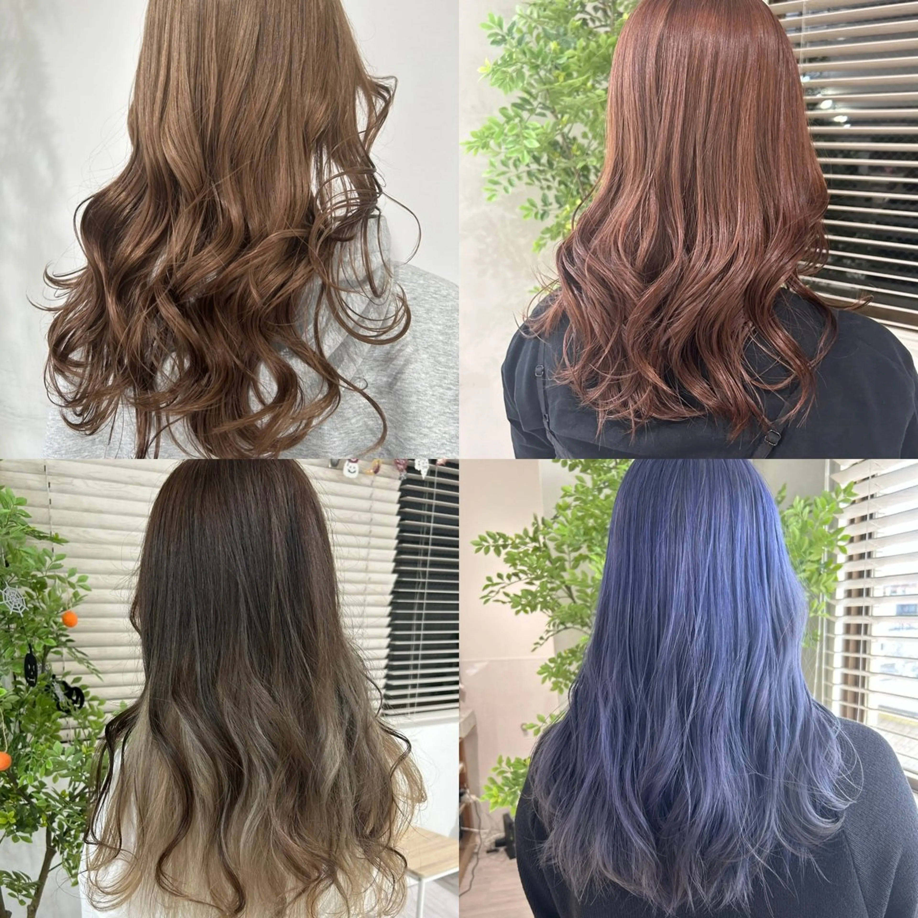 ロング カラー ヘアアレンジ オリーブ・赤み消し 💚MAKOTO💚のヘアスタイル