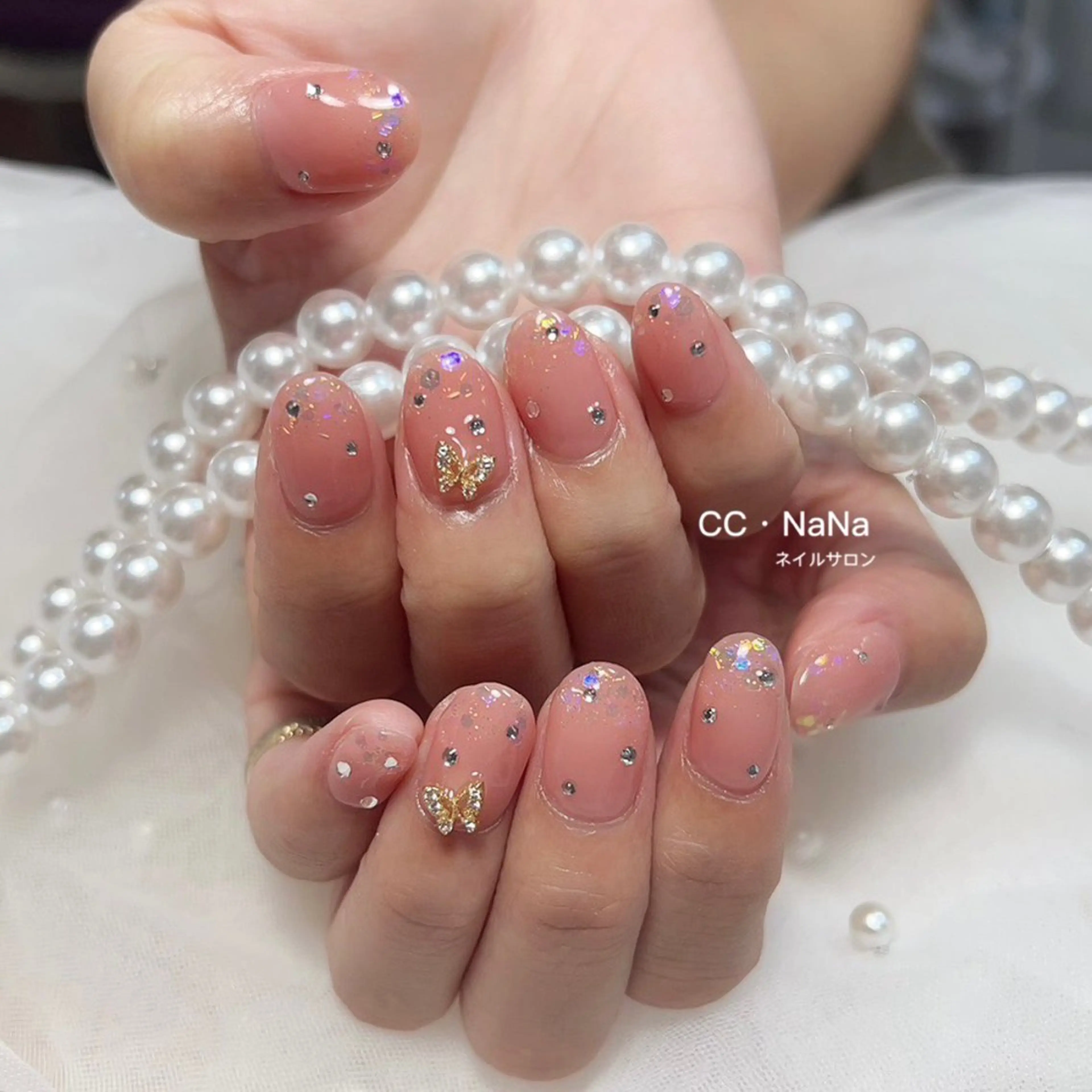 ネイル ワンホンネイル ハンドネイル 💎CC・NaNa 韓国風ネイル🌙のネイルデザイン