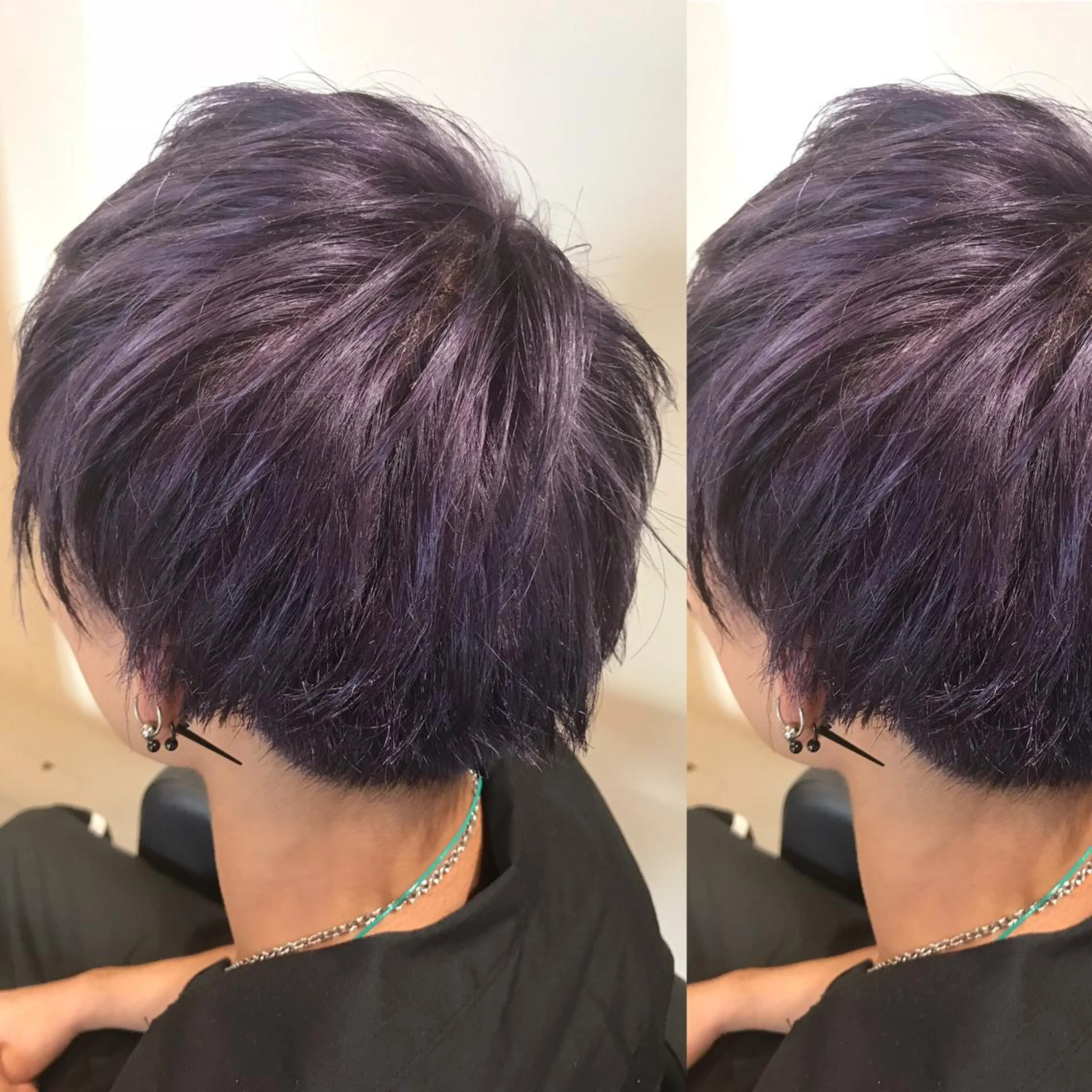 ショート カラー メンズ バイオレットカラー ヘアカラー 大久保 隆蔵のヘアスタイル