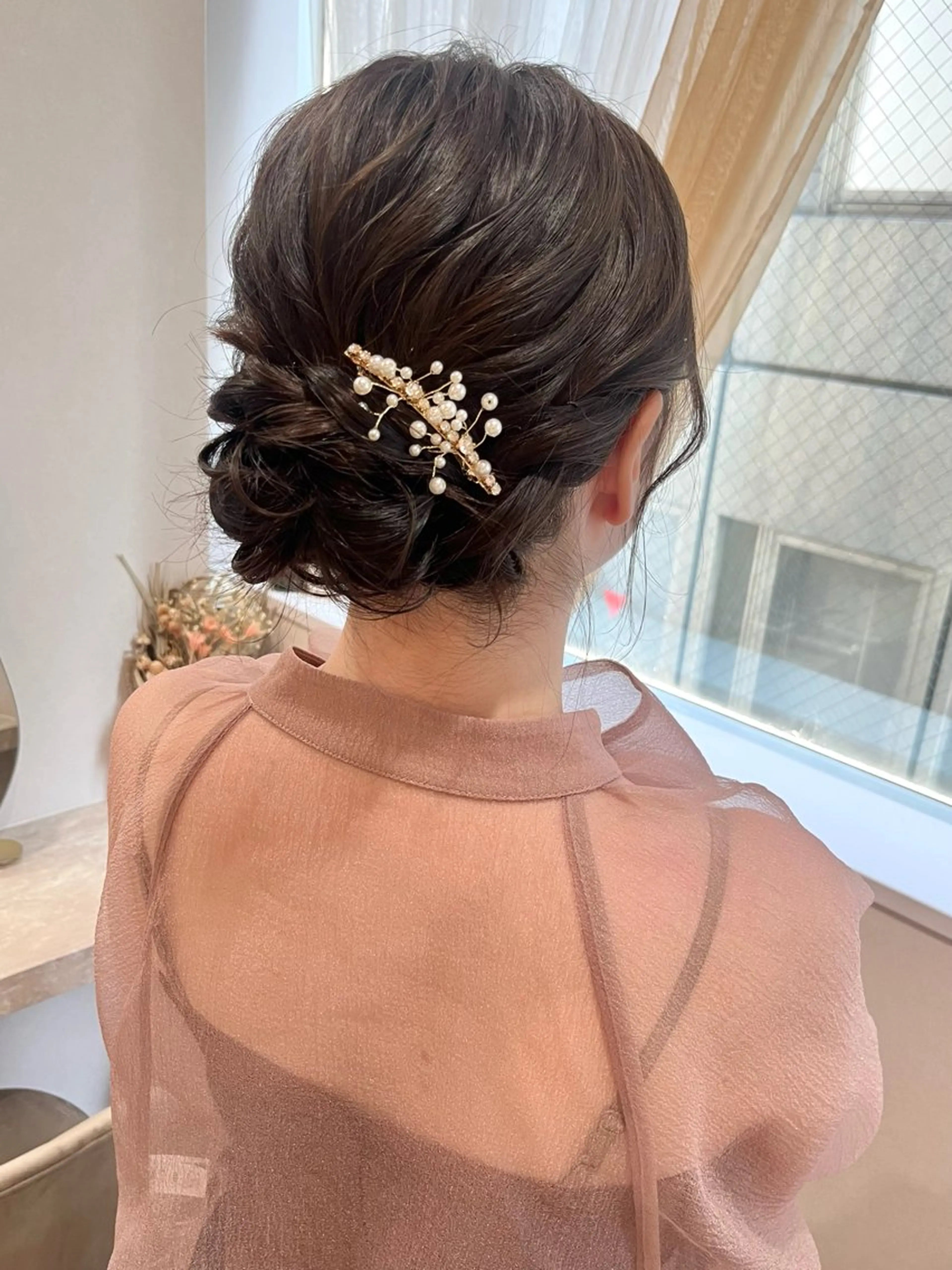 セミロング ヘアアレンジ ヘアセット Mila Akariのヘアスタイル