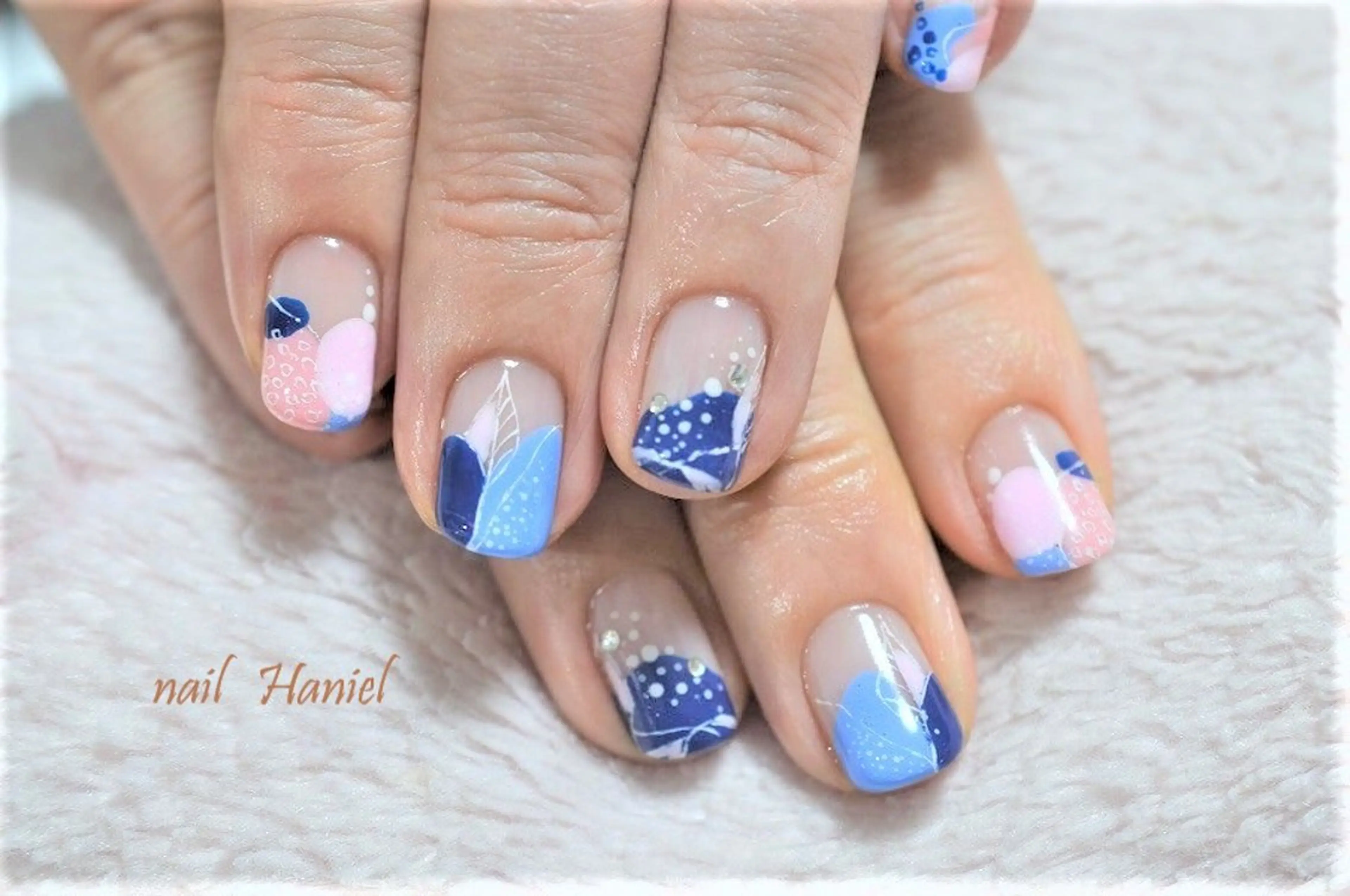 ネイル アートネイル ジェルネイル オフィスネイル パラジェル 冬ネイル ハンドネイル nail Haniel所属・半蔵門サロンハニエル 魅神 ちよのネイルデザイン