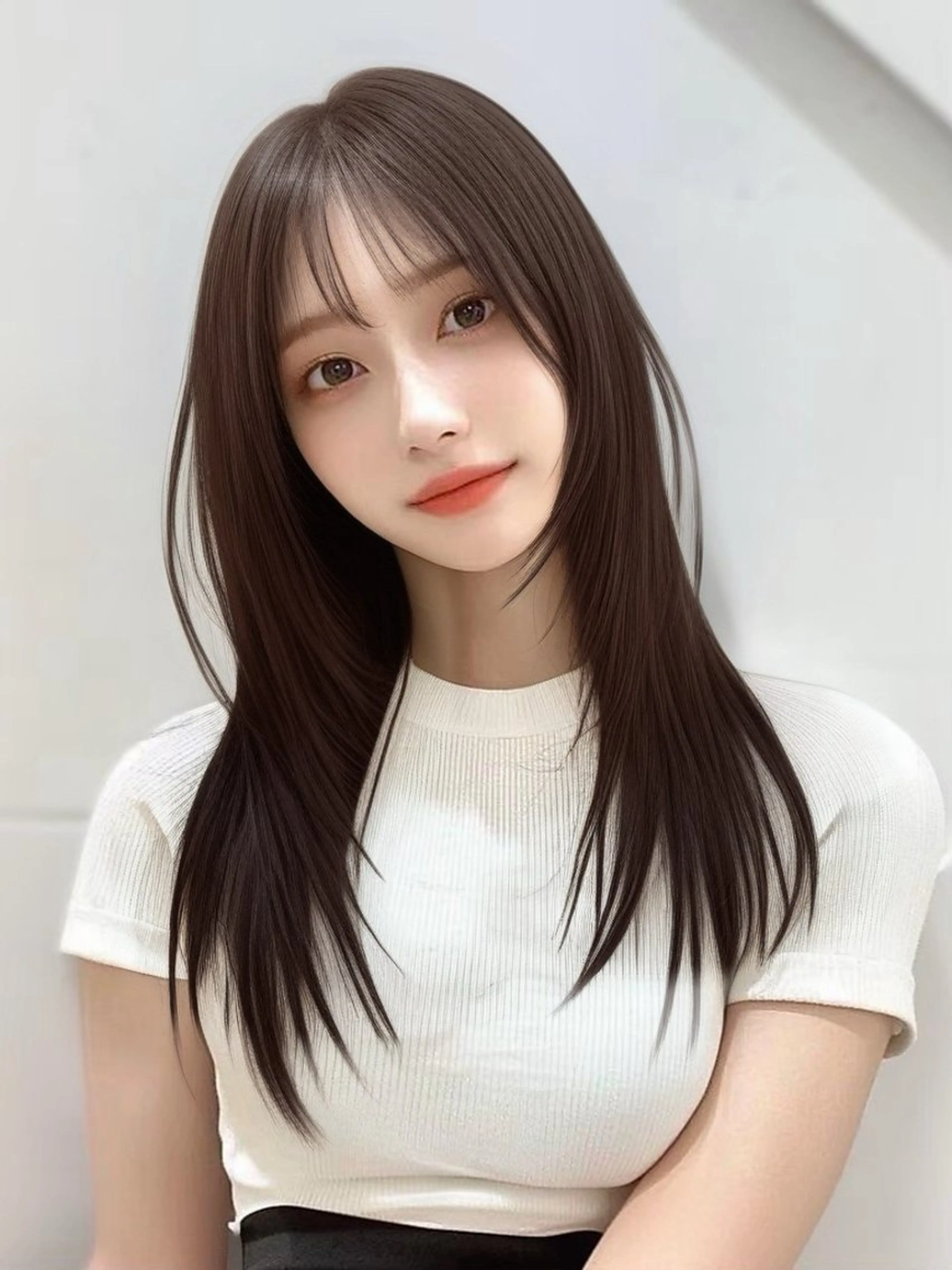 ロング ヘアカラー トリートメント GiseL 梅田【ジゼル】所属・透明感カラー × ハイトーン さきのヘアスタイル