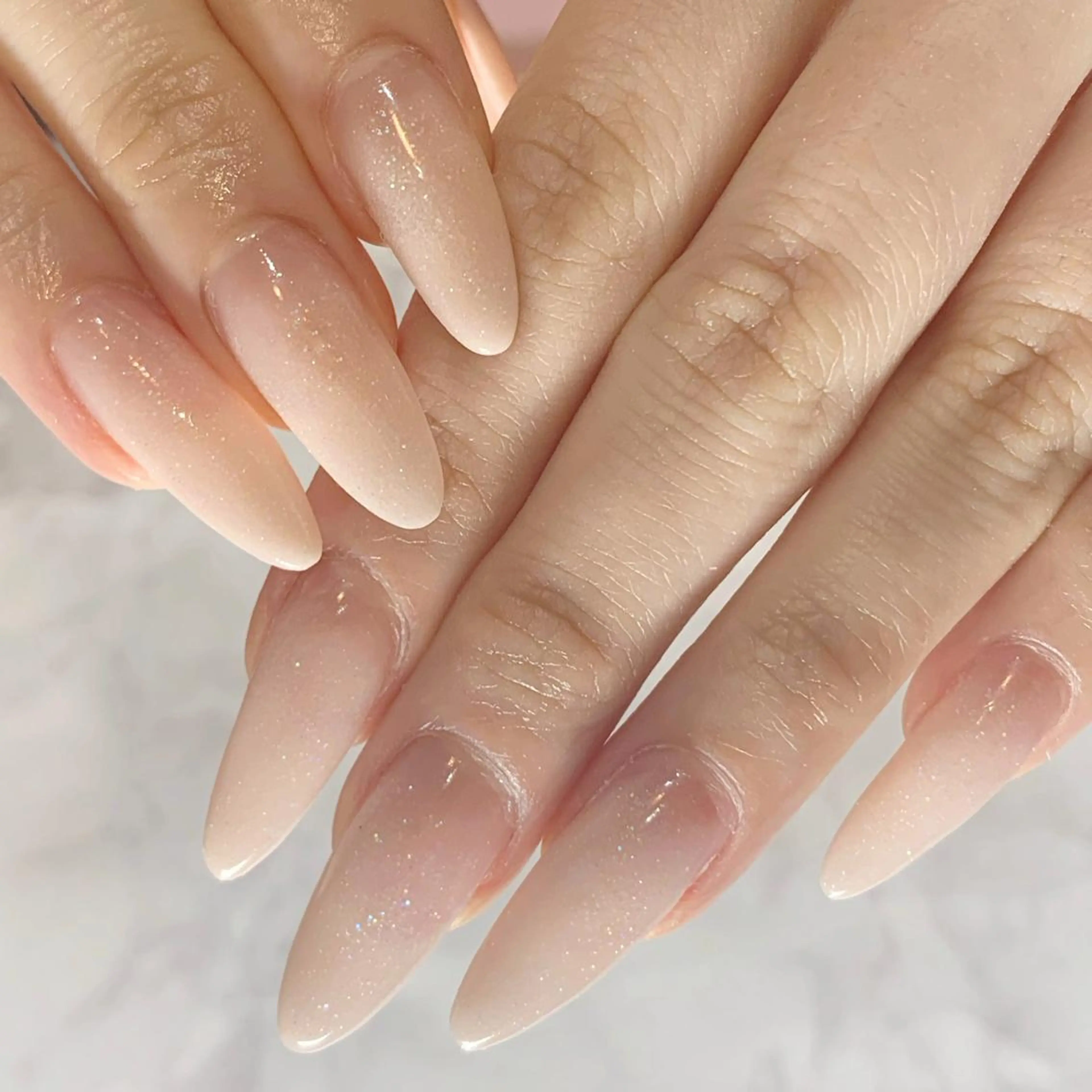 ネイル グラデーション ラメ(グリッター) ラメグラデーション スカルプネイル glossnail MIKIのネイルデザイン