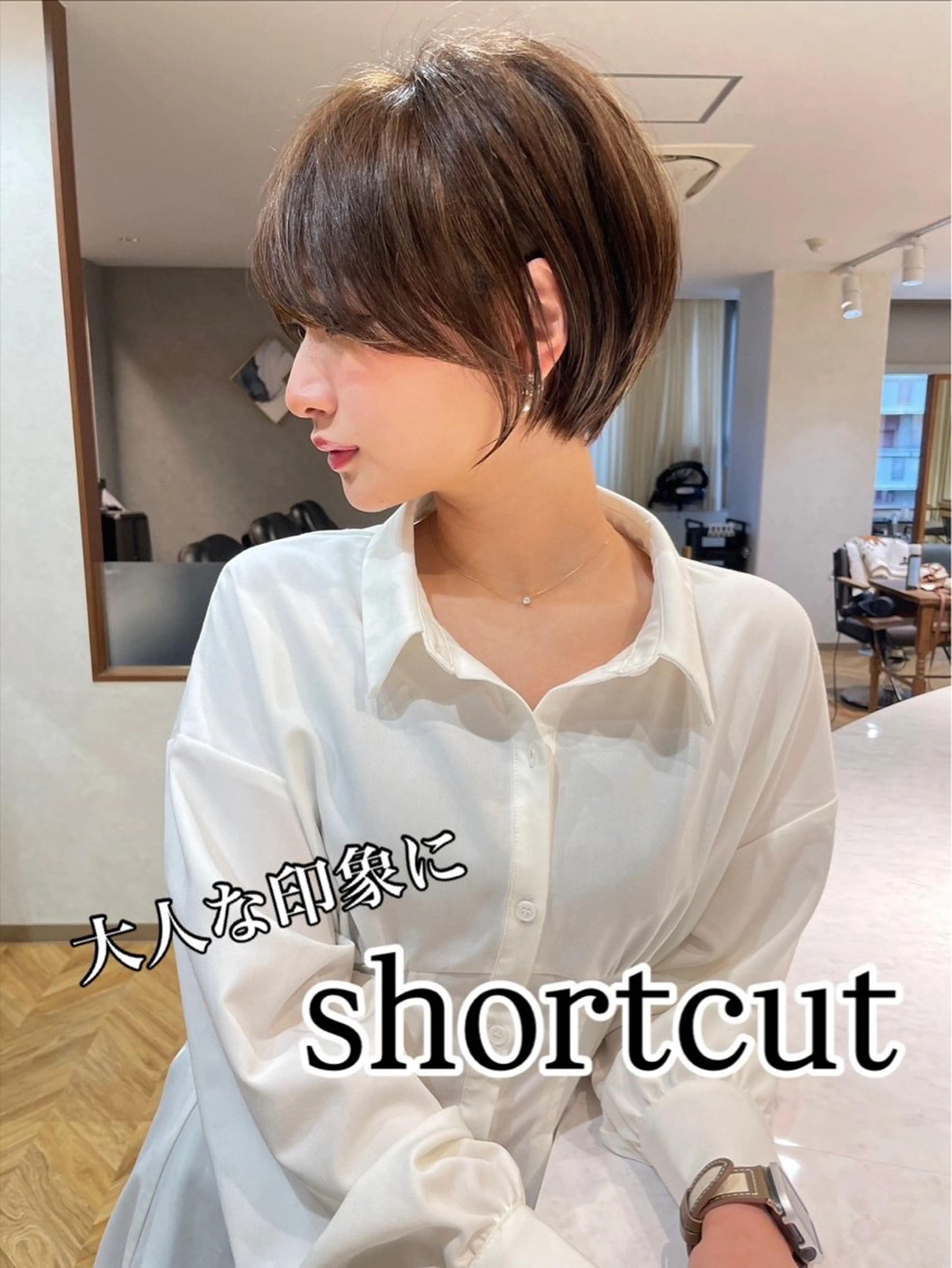 ショート ヘアアレンジ ショートヘア 似合わせカラー× ウルフカット/ホマレのヘアスタイル