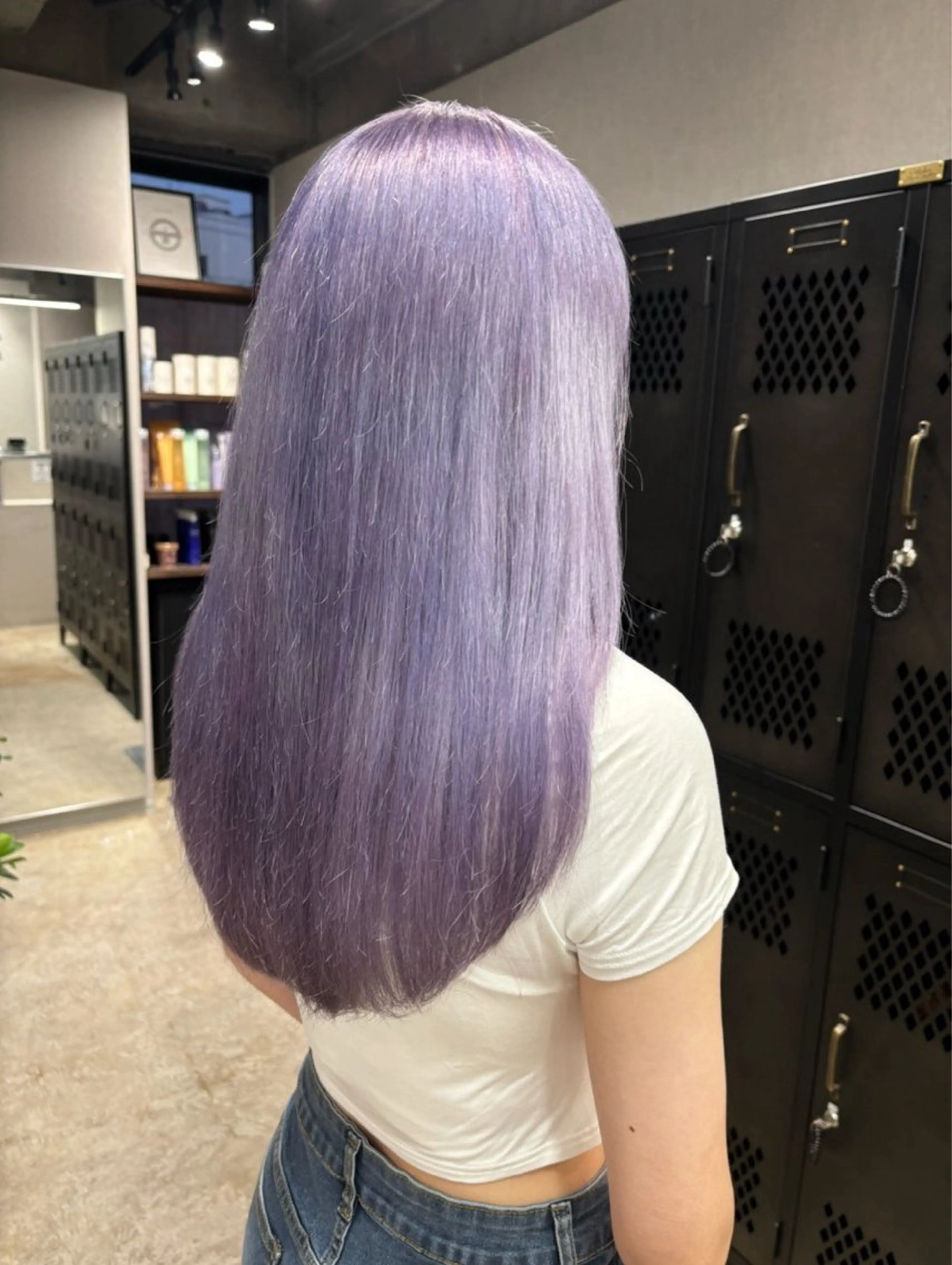 ロング カラー ラベンダーカラー ヘアカラー ブレンバイドット所属・ニュアンスカラー/ 🫧レミ(坊主)のヘアスタイル