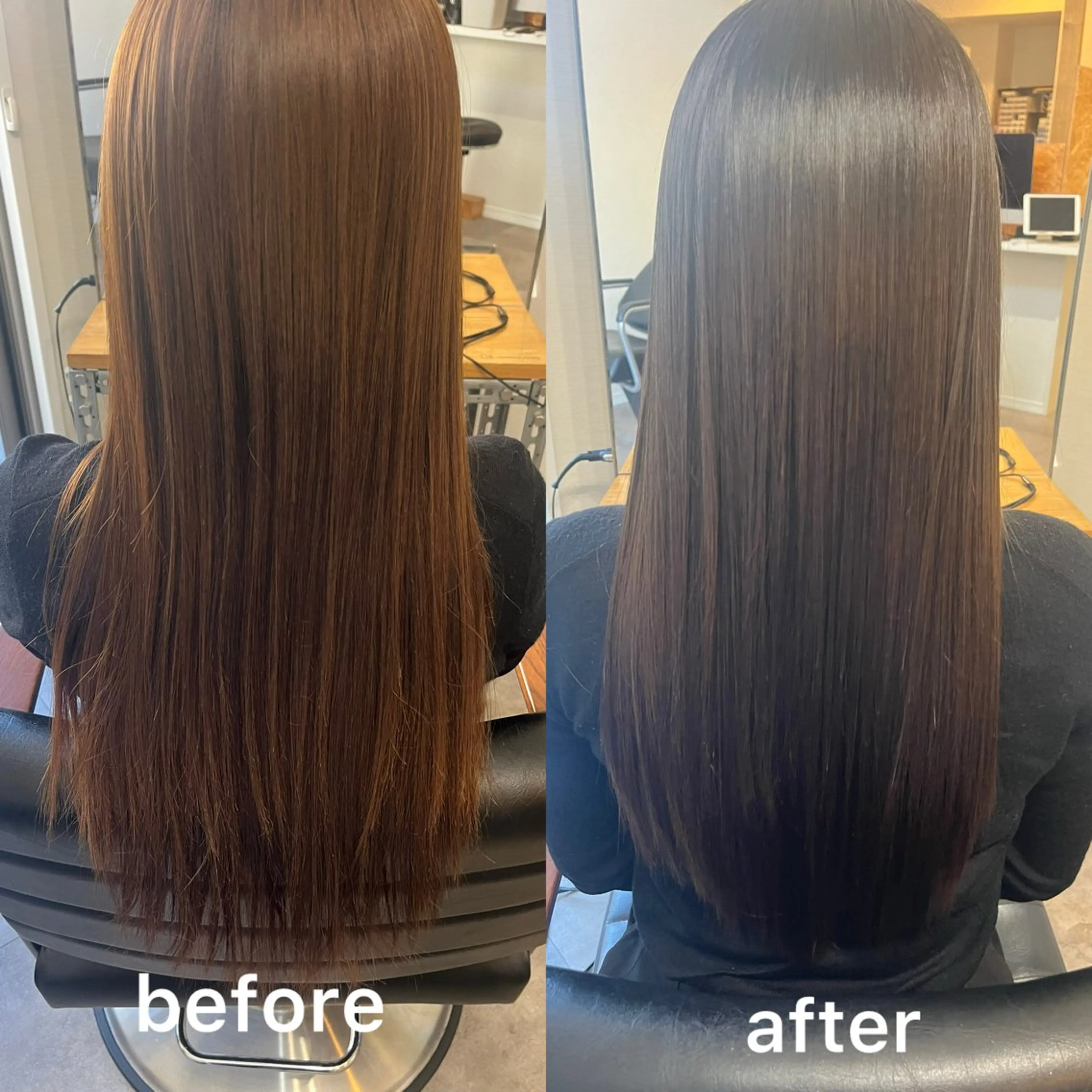 セミロング ヘアカラー トリートメント OFF YUYAのヘアスタイル