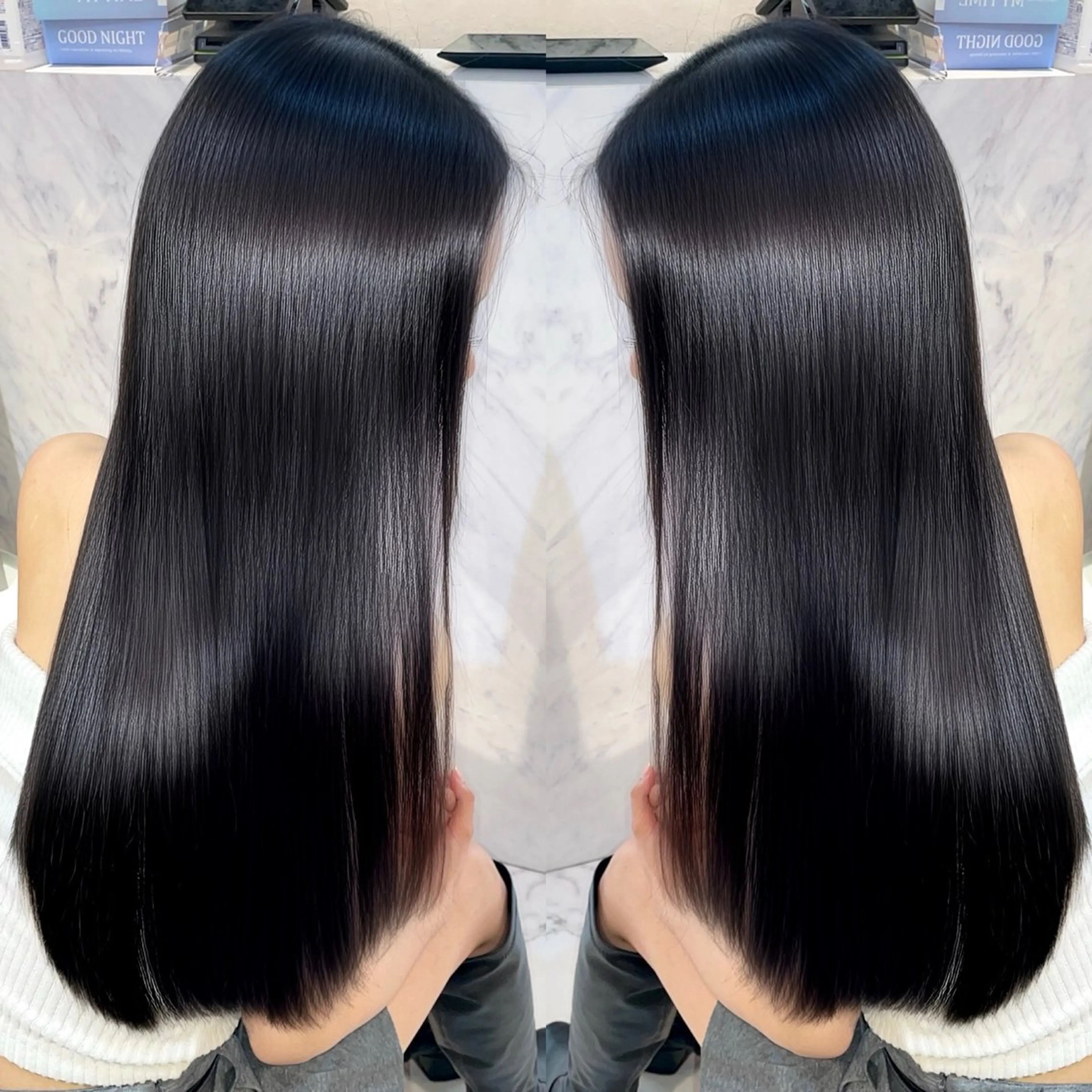 ロング 髪質改善 縮毛矯正 HANARE by youres hair 神楽坂所属・神楽坂/縮毛矯正/ 髪質改善/香村優弥のヘアスタイル