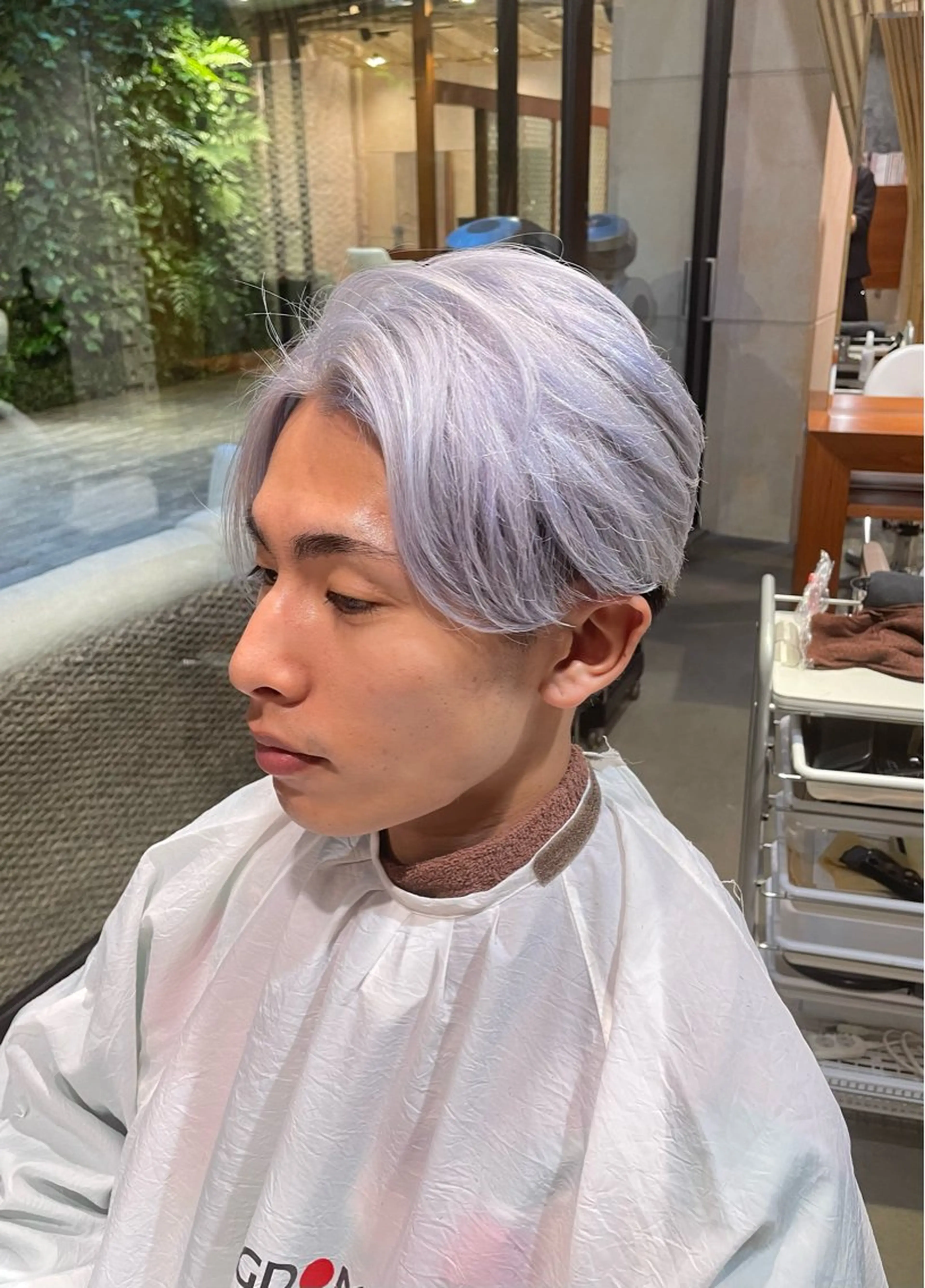 ショート カラー メンズ メンズブリーチ ブリーチ カット ヘアカラー 大倉山駅メンズヘア ヒダカミズキのヘアスタイル